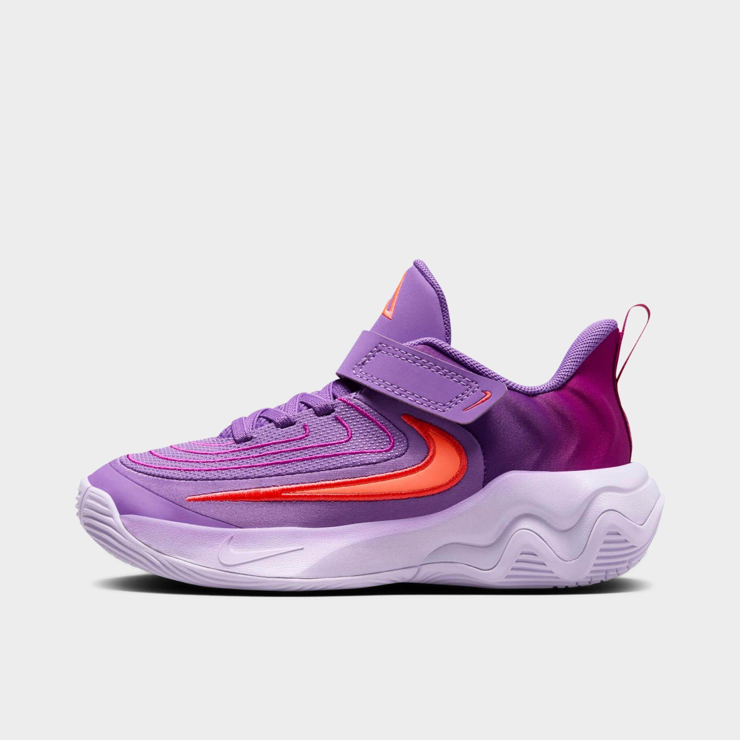 Nike Little Kids Giannis Immortality 4 Stretch Lace Basketball Shoes in Black Raspberry/Hot Punch/Hot Fuchsia Size: 8