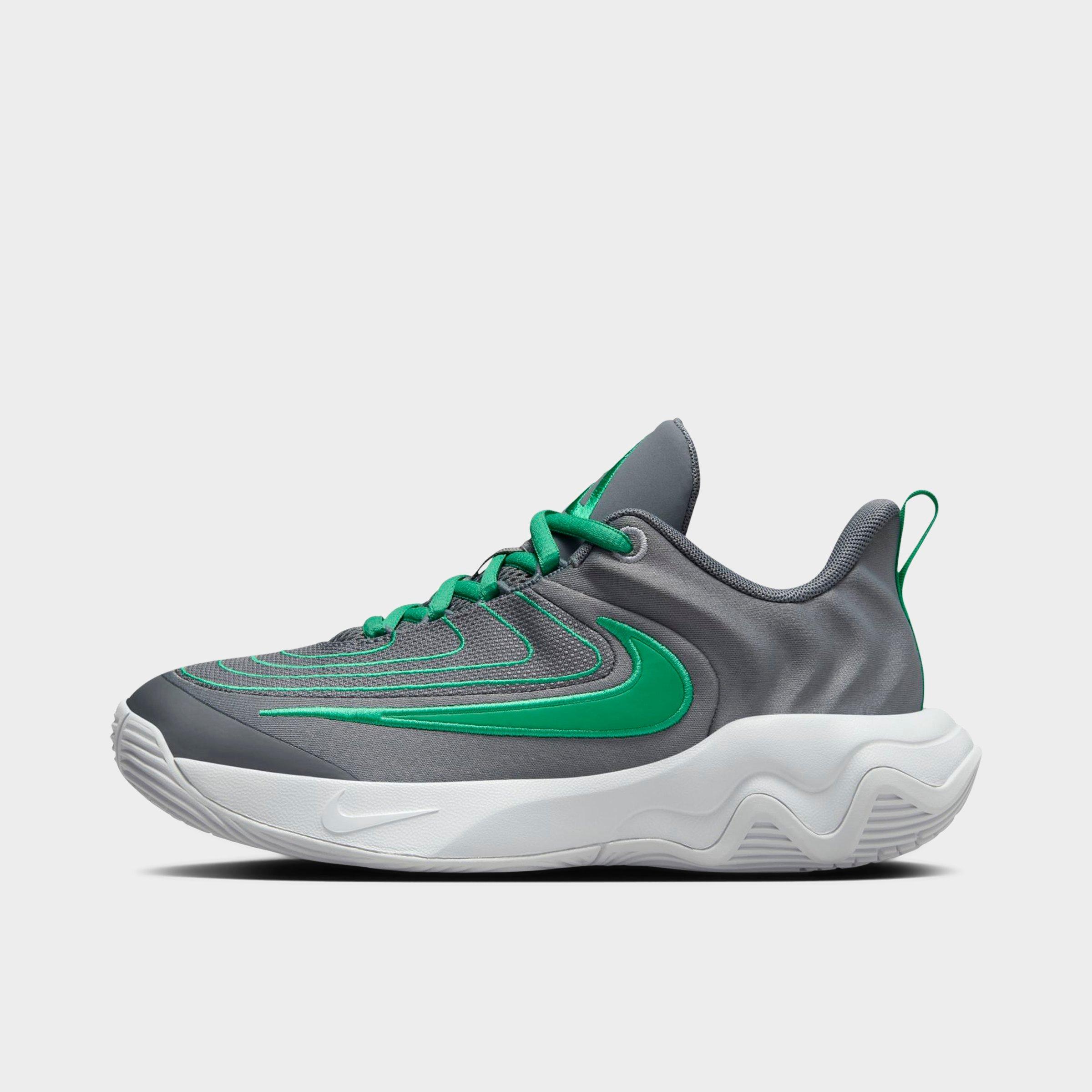 Nike Big Kids Giannis Immortality 4 Basketball Shoes in Smoke Grey/Stadium Green/Wolf Grey Size: 1.0
