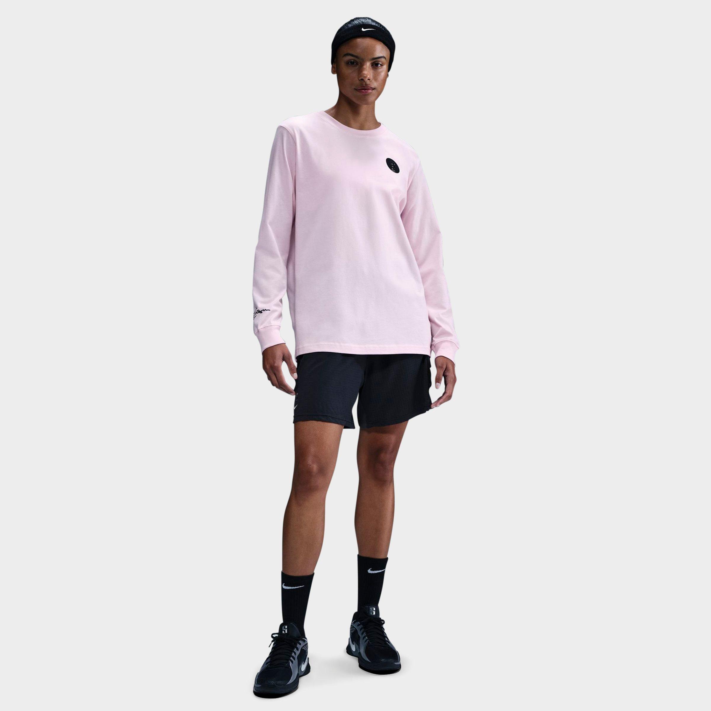 Nike Women's Sabrina Long-Sleeve Basketball Shirt in PINK FOAM Size: XS