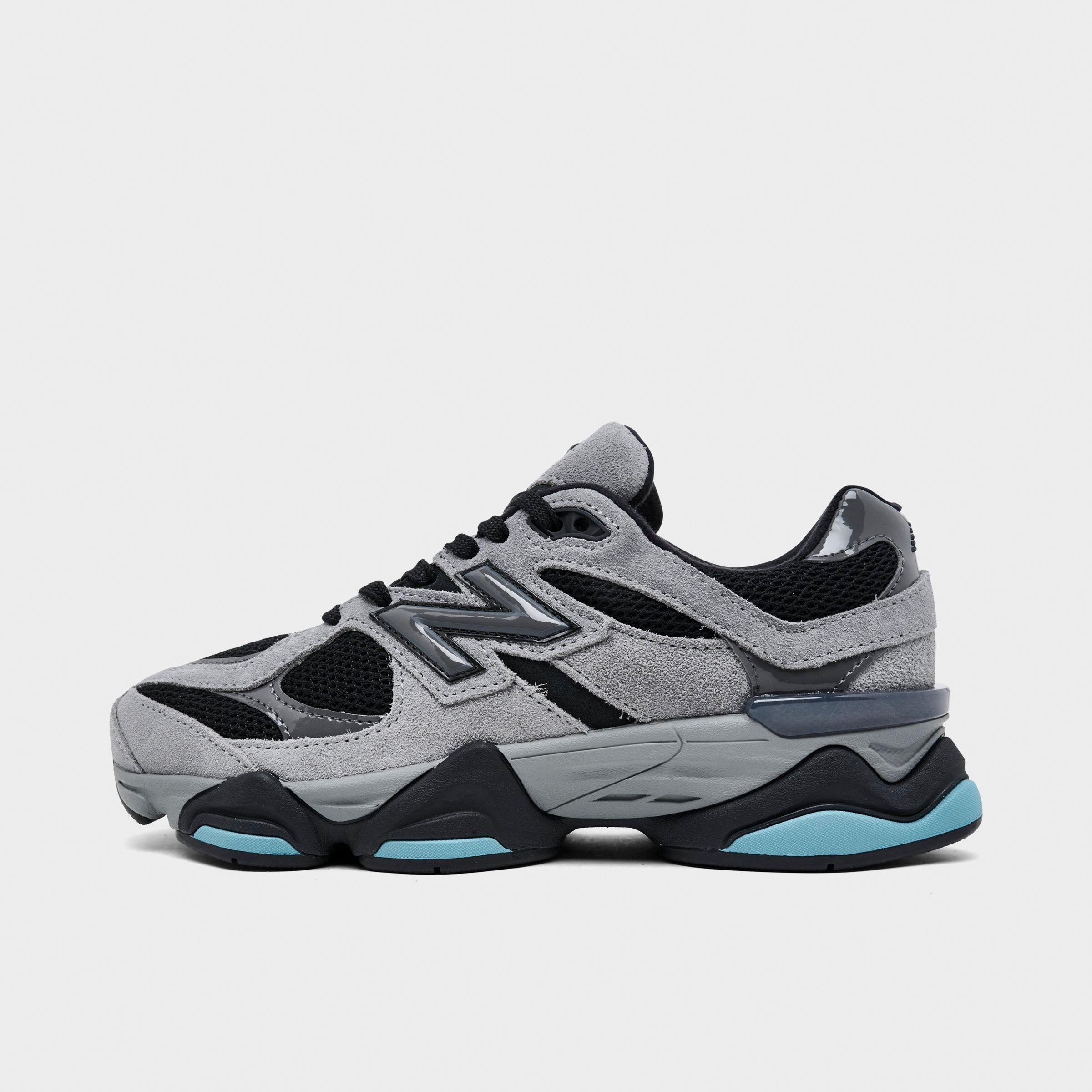 New Balance Big Kids 9060 Casual Shoes in Grey/Black/Blue Size: 5.5
