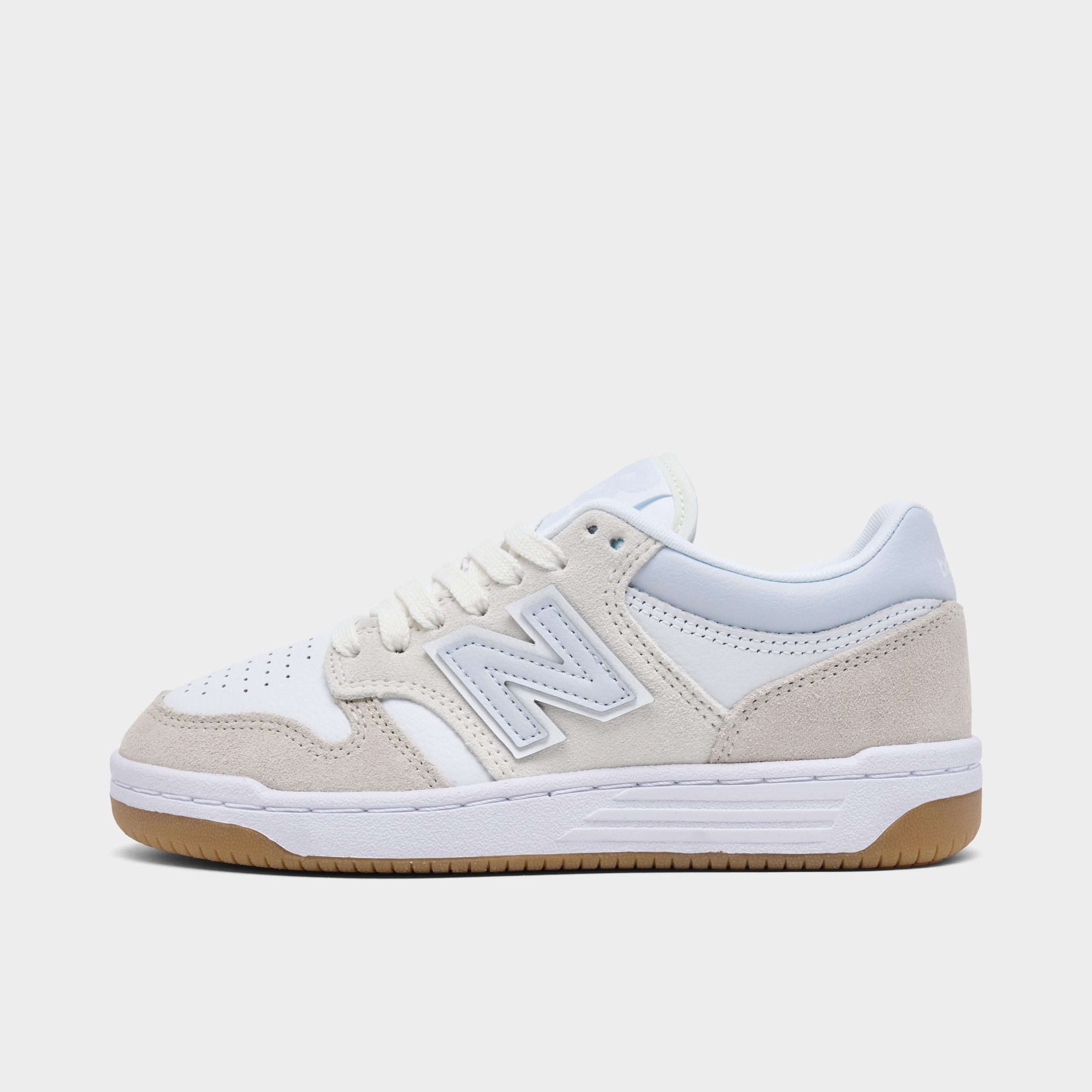 New Balance Big Kids 480 Casual Shoes in White/Linen Size: 4.0