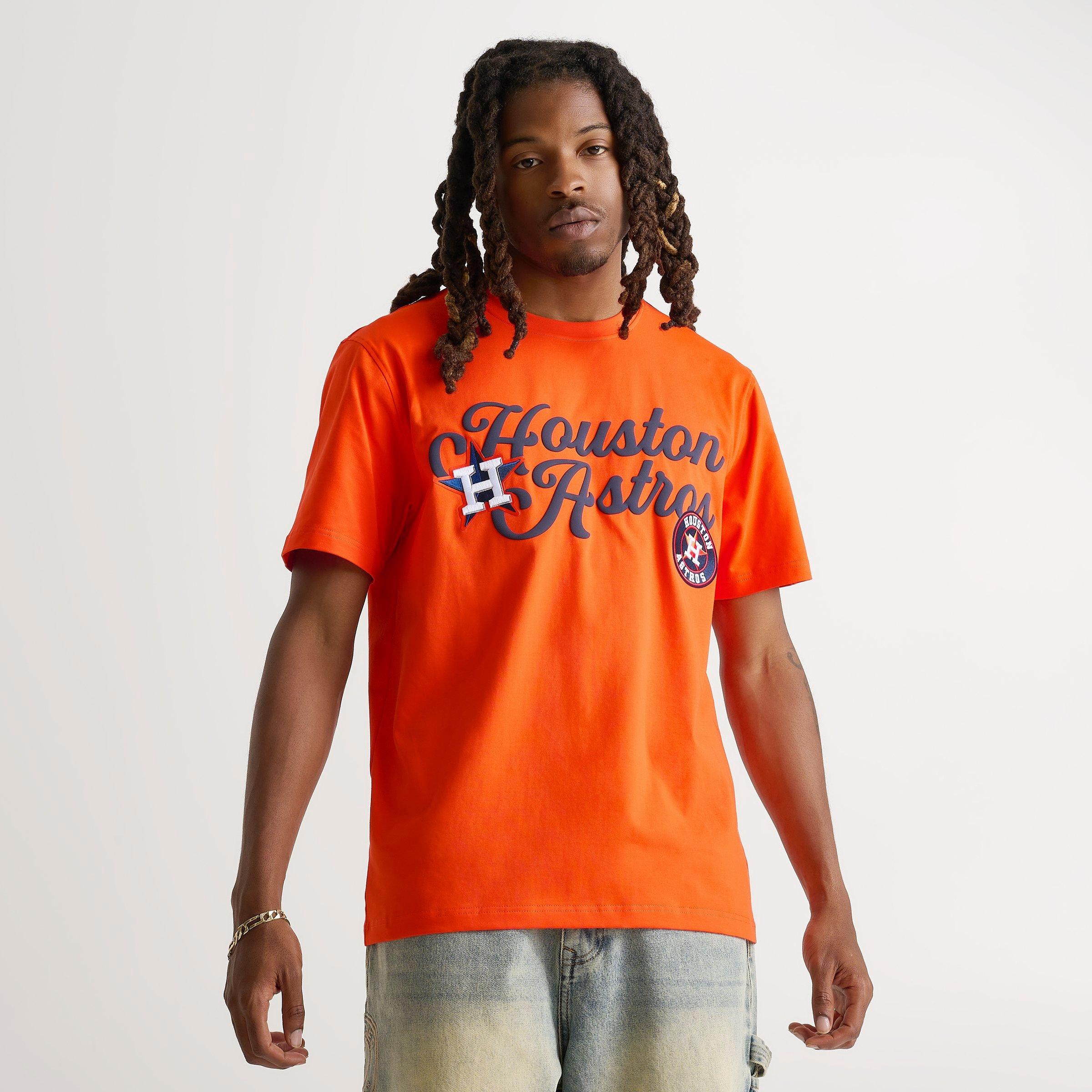 Pro Standard Men's Houston Astros MLB Souvenir T-Shirt in Orange/Blue Size: Small