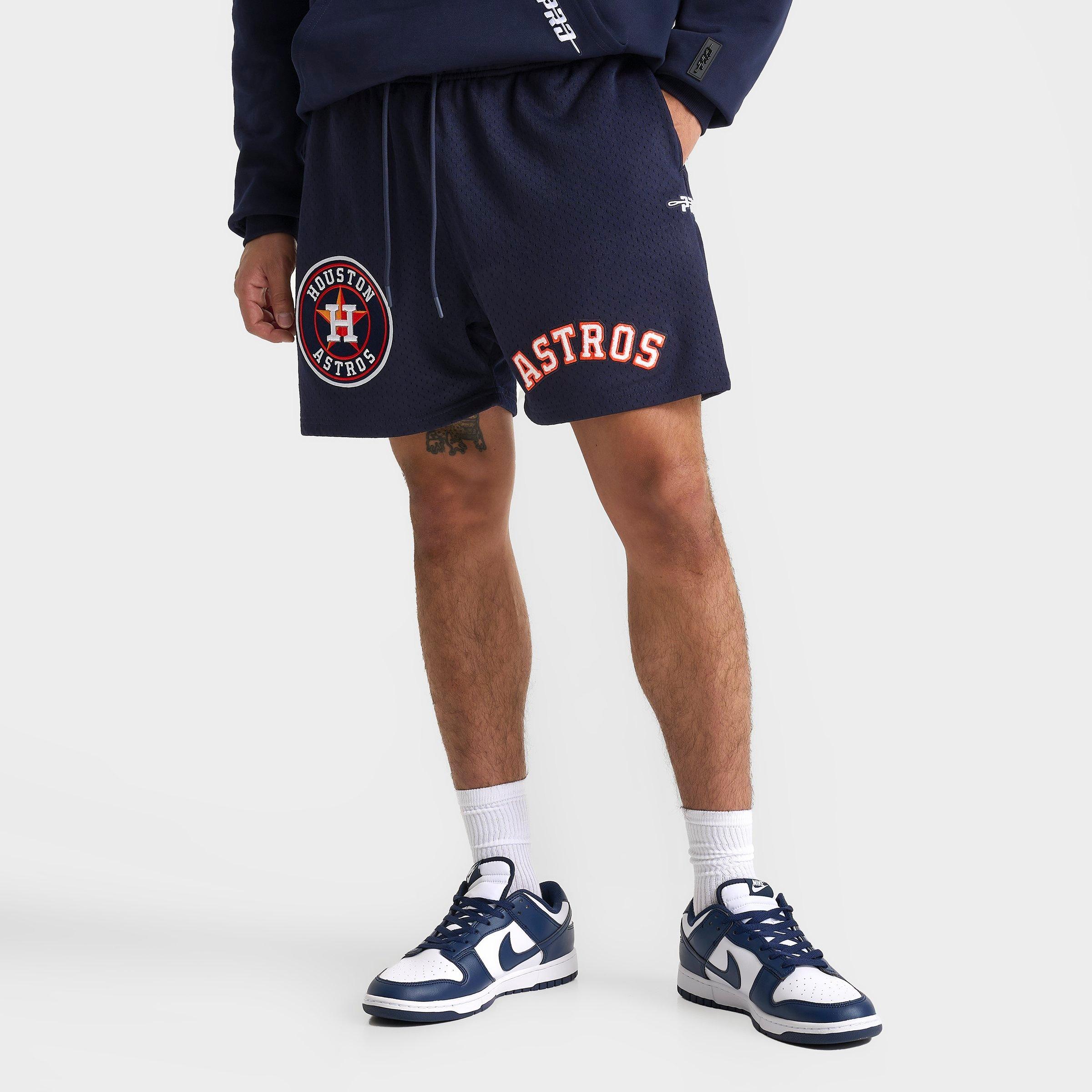 Pro Standard Men's Houston Astros MLB Souvenir Mesh Shorts in Navy/Orange Size: Large