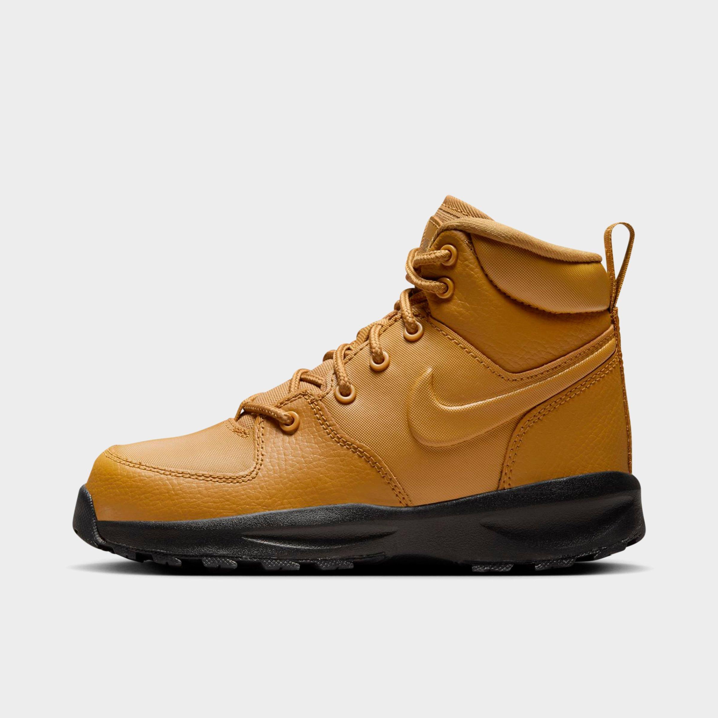 Nike Little Kids Manoa Leather Boots in Wheat/Black/Wheat Size: 8.0