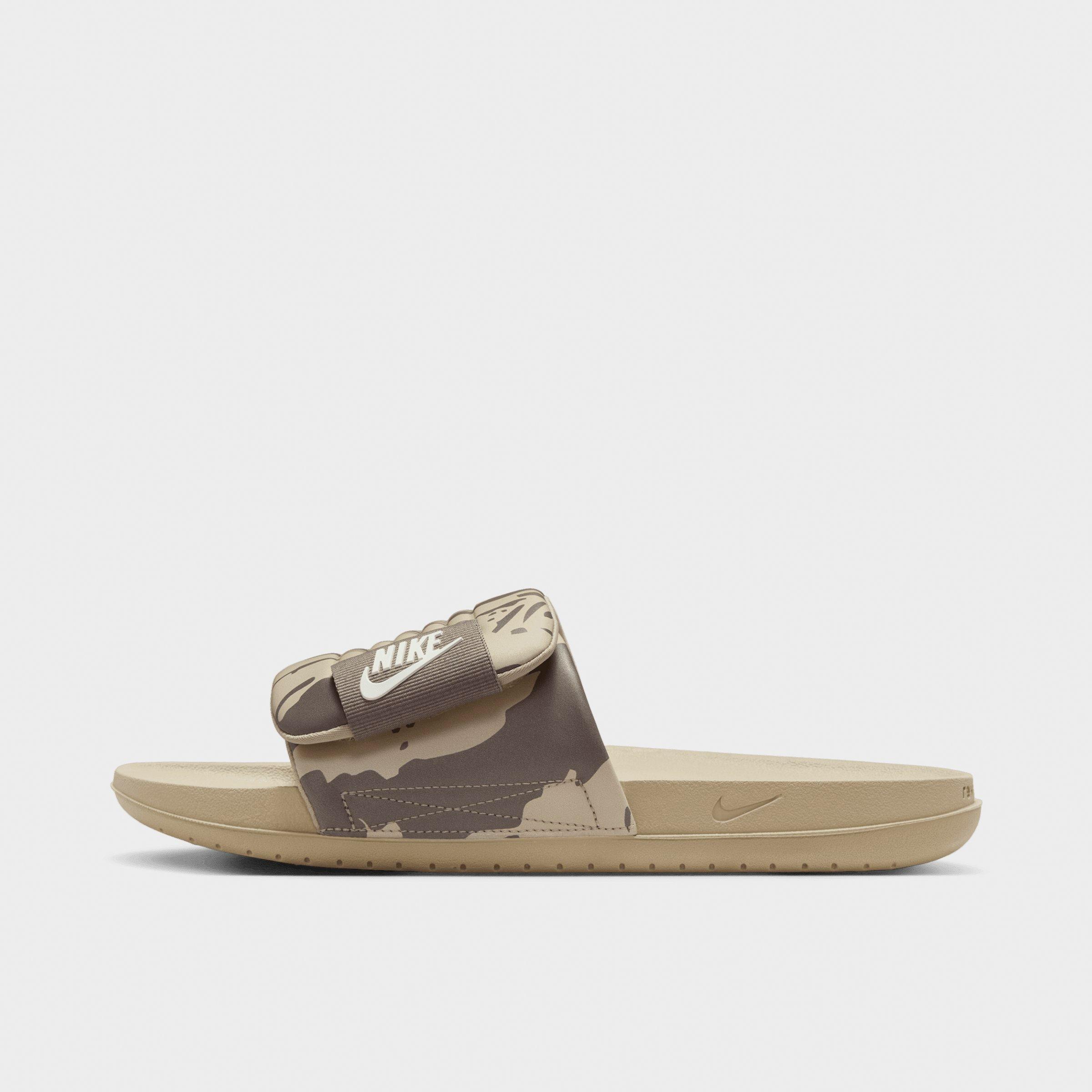 Nike Men's Offcourt Adjust Slide Sandals in Limestone/Olive Grey/Sea Glass Size: 14.0