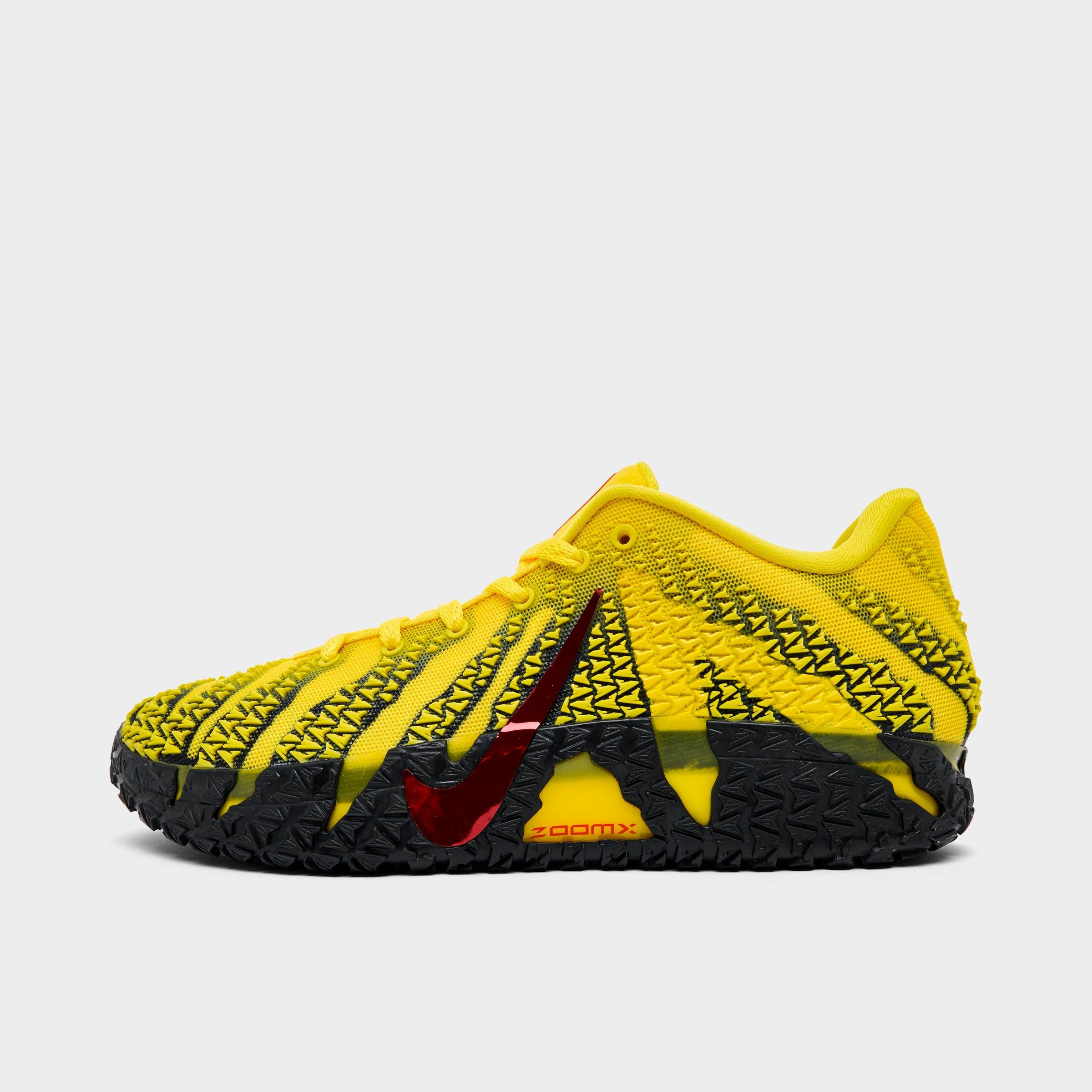 Nike Men's Ja 3 Basketball Shoes in Tour Yellow/University Red/Black Size: 8.5