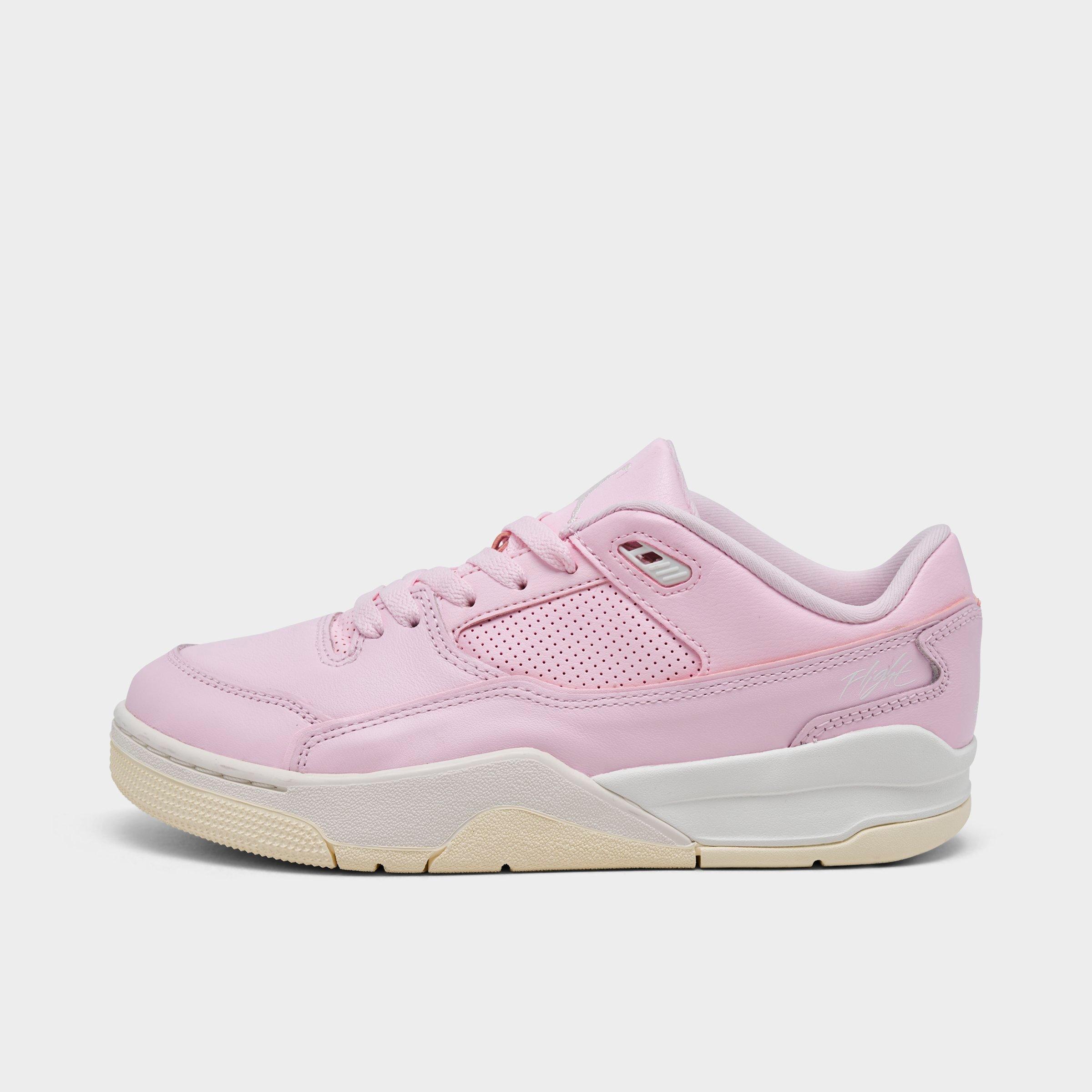Jordan Big Kids Flight Court Casual Shoes in Pink Foam/Muslin/Sail Size: 4.0