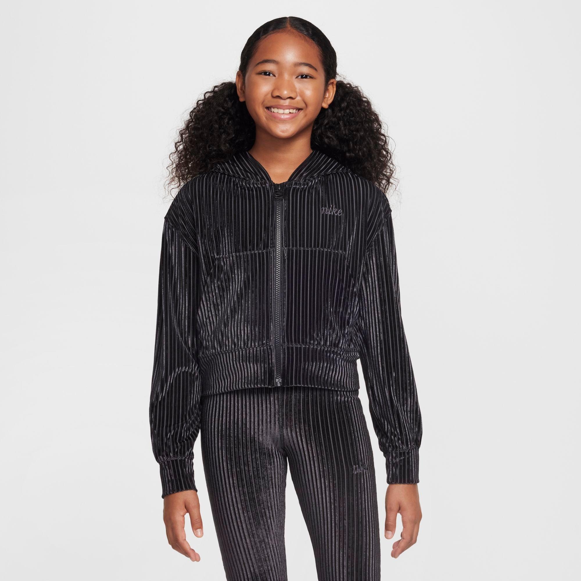 Girls' Nike Sportswear Ribbed Full-Zip Hoodie
