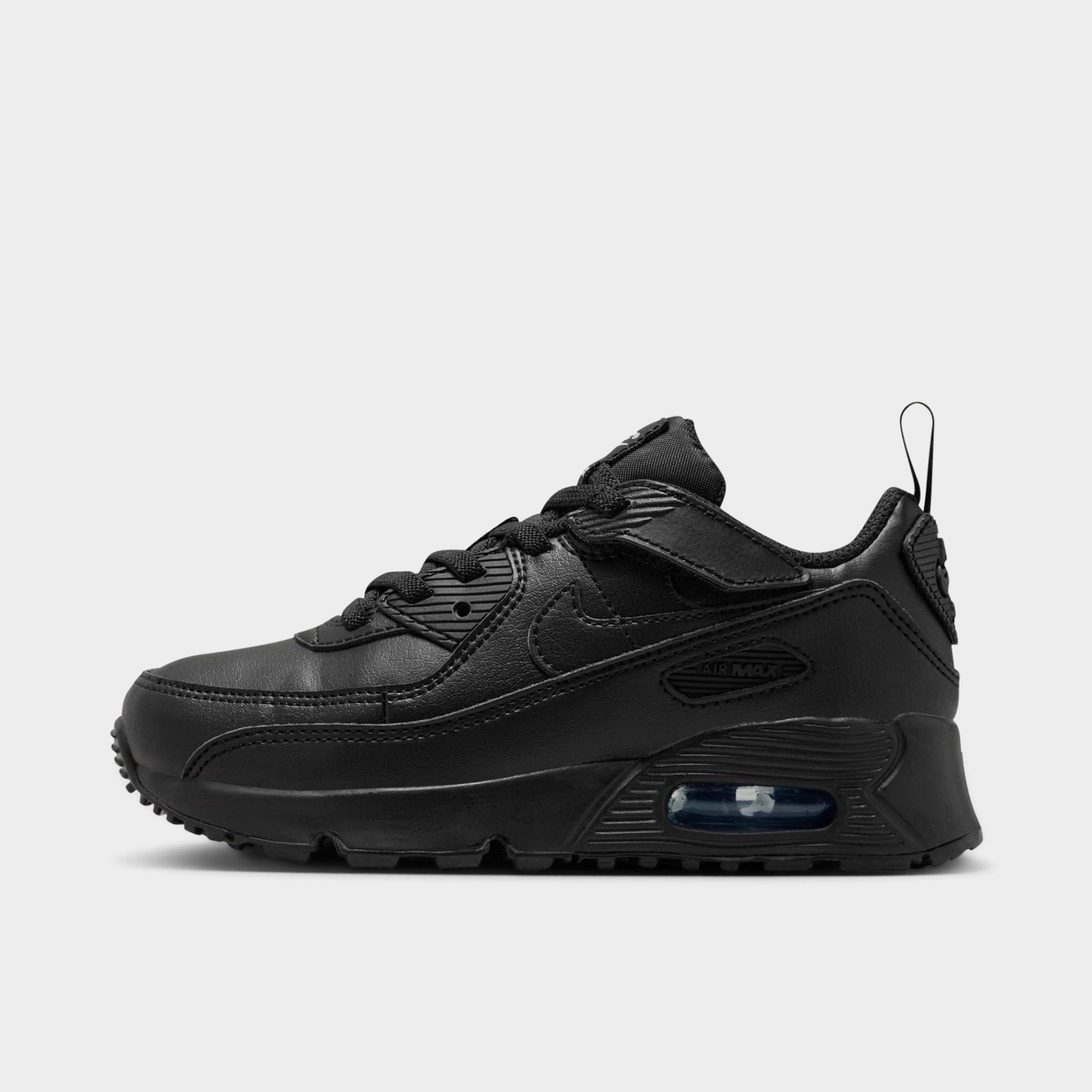 Nike Little Kids Air Max 90 EasyOn Casual Shoes (8C-3Y) in Black/White Size: 1.0