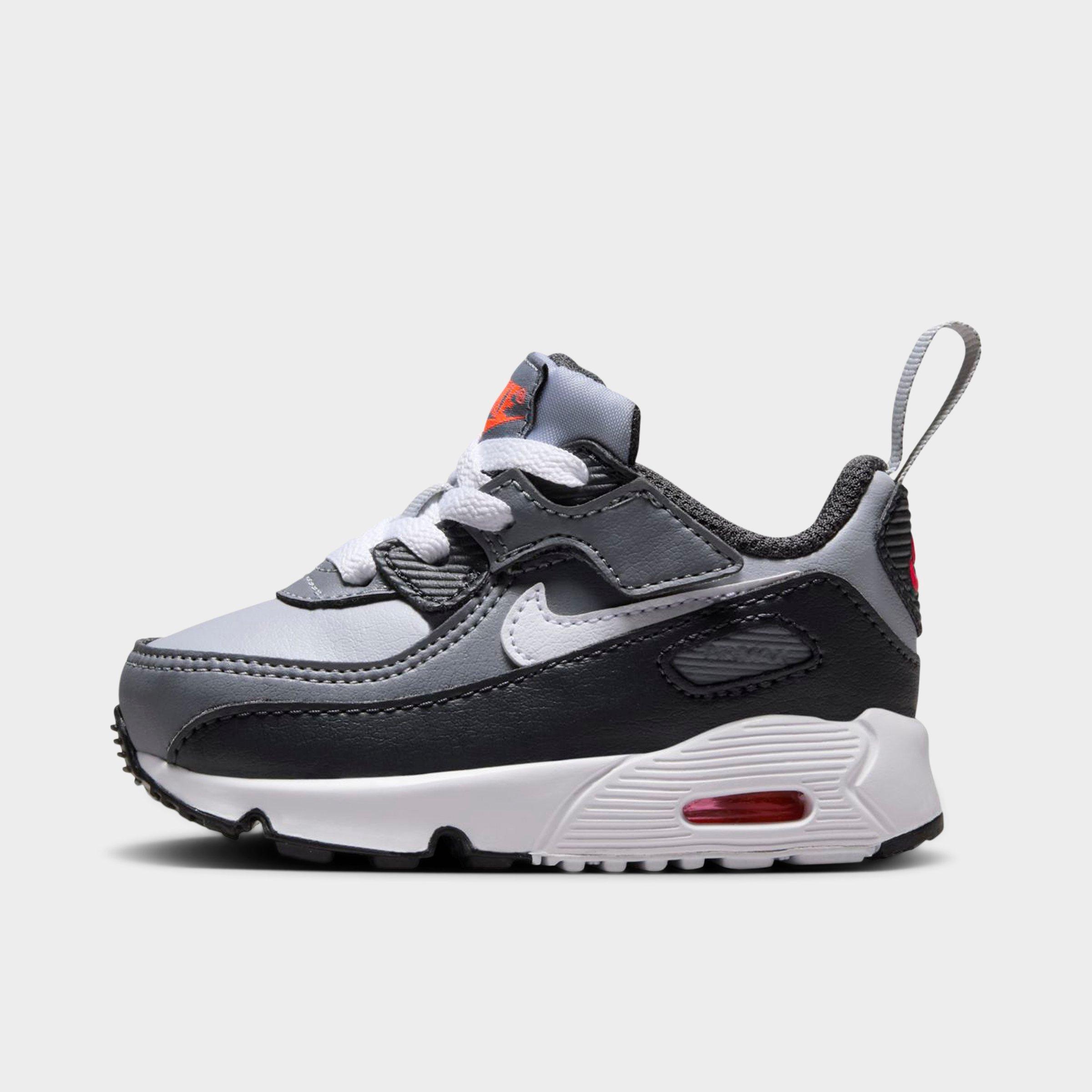 Nike Kids Toddler Air Max 90 EasyOn Casual Shoes (4C-7C) in WOLF GREY/WHITE-CL G Size: 2.0