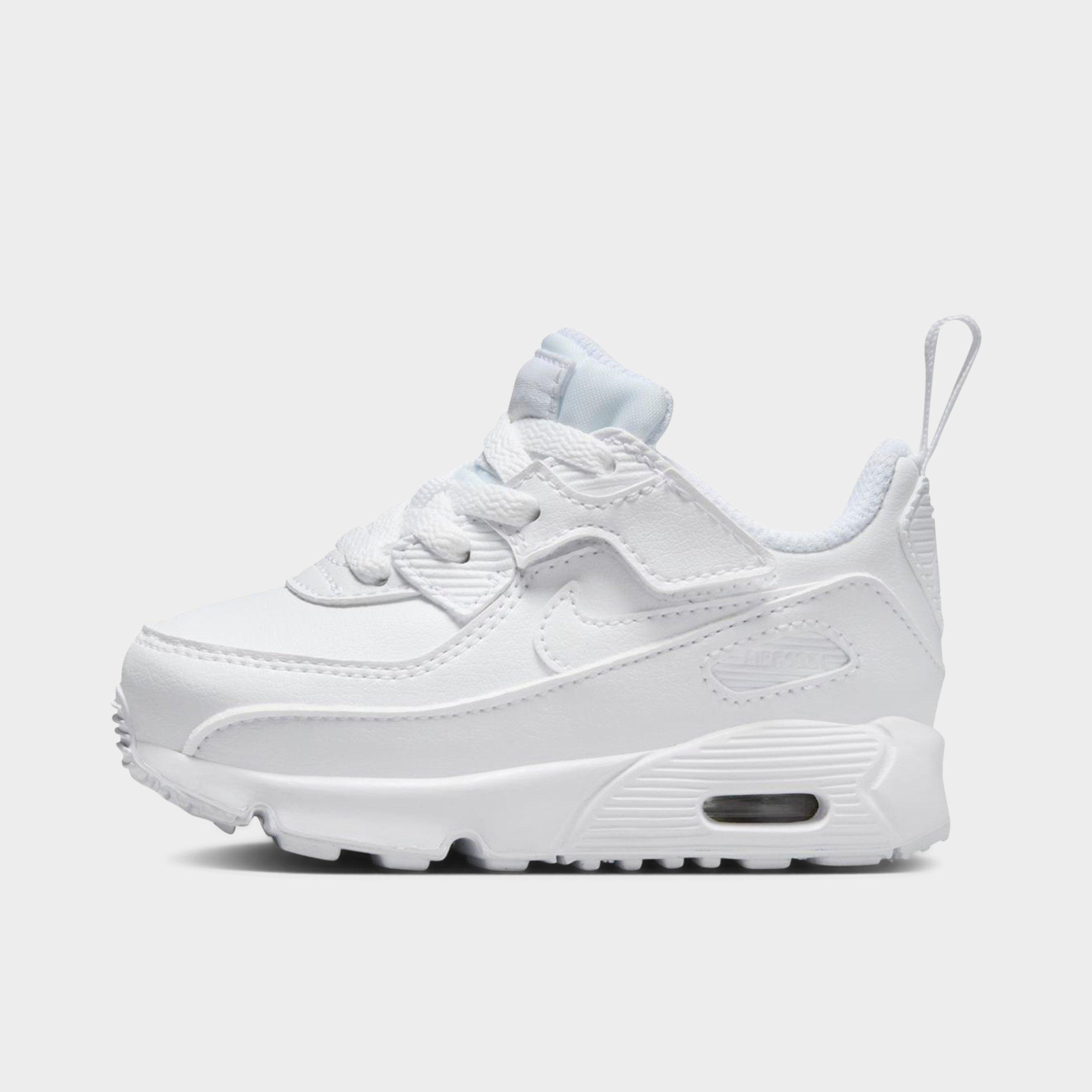 Nike Kids Toddler Air Max 90 EasyOn Casual Shoes (4C-7C) in White/Metallic Silver/White Size: 2.0