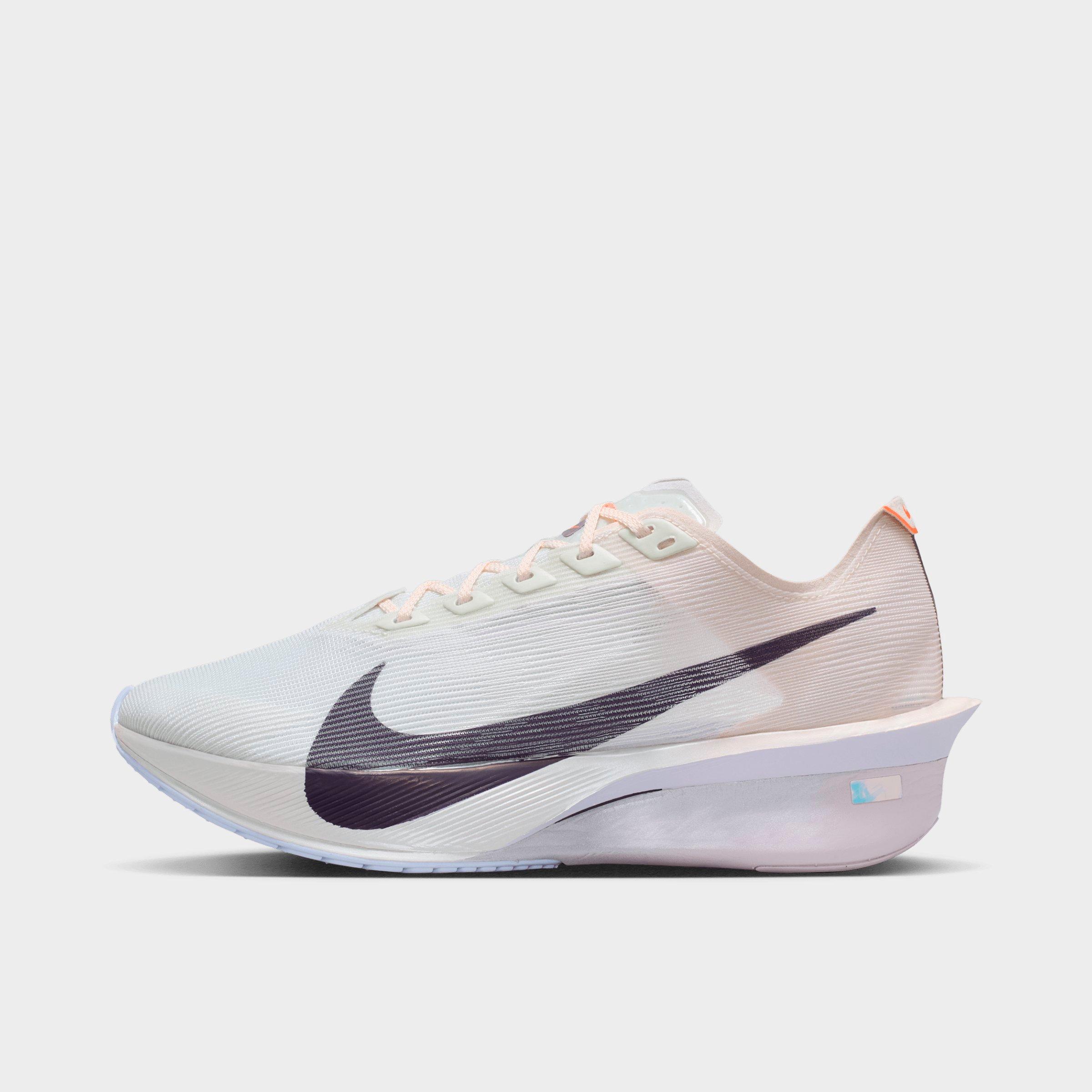 Nike Women's Vaporfly 4 Running Shoes in Barely Green/Chalk/Hyper Crimson Size: 8.0