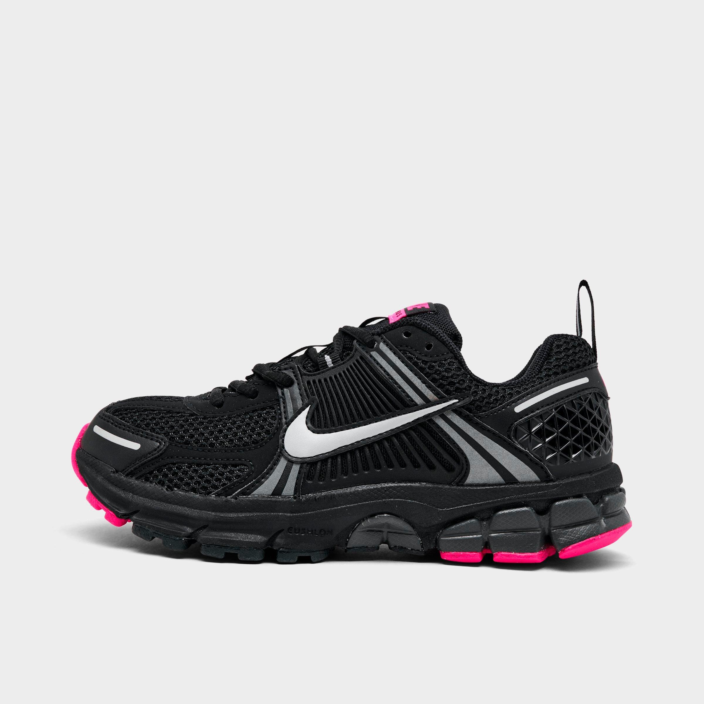 Nike Girls Big Kids Vomero 5 Casual Shoes in Black/Pink Blast/Metallic Platinum Size: 3.5