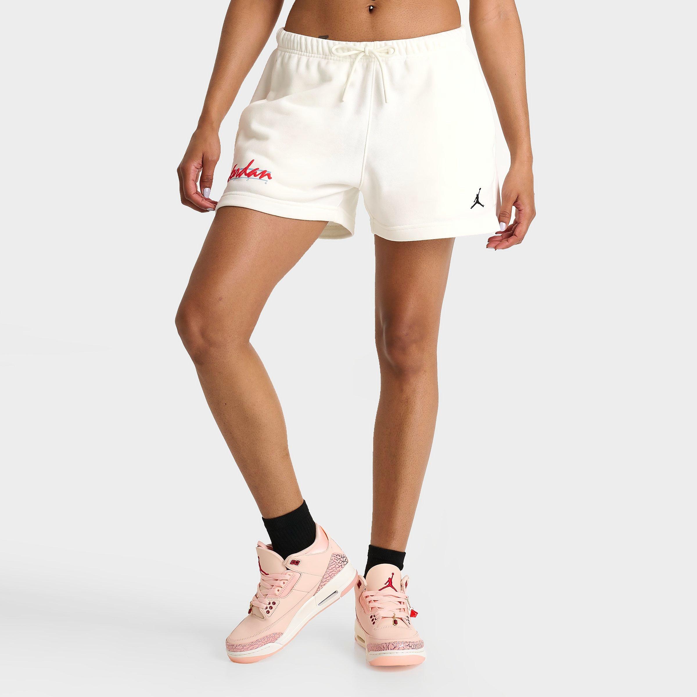 Jordan Women's MVP Brooklyn Fleece Shorts in Sail/Black Size: Medium