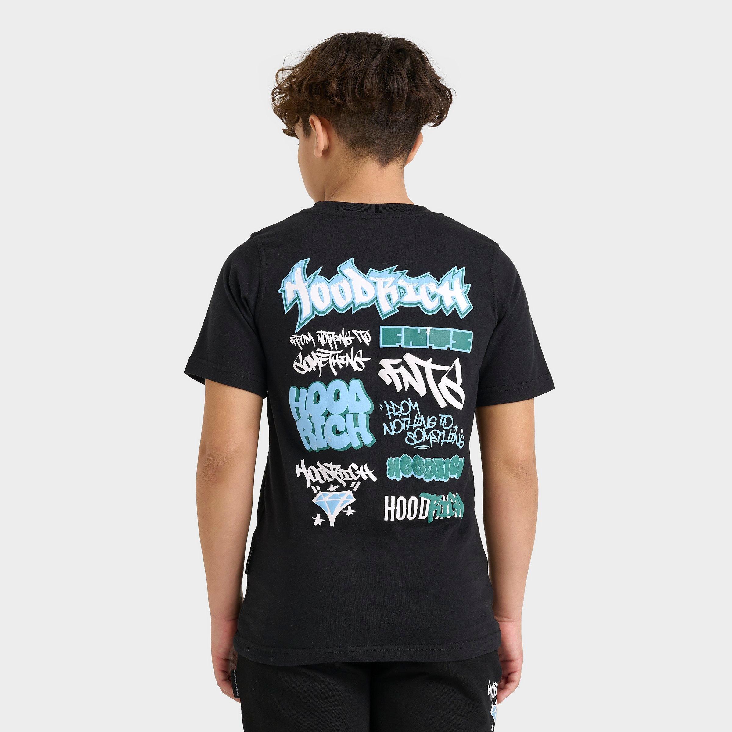 Hoodrich Kids Graffiti T-Shirt in Black Size: Small