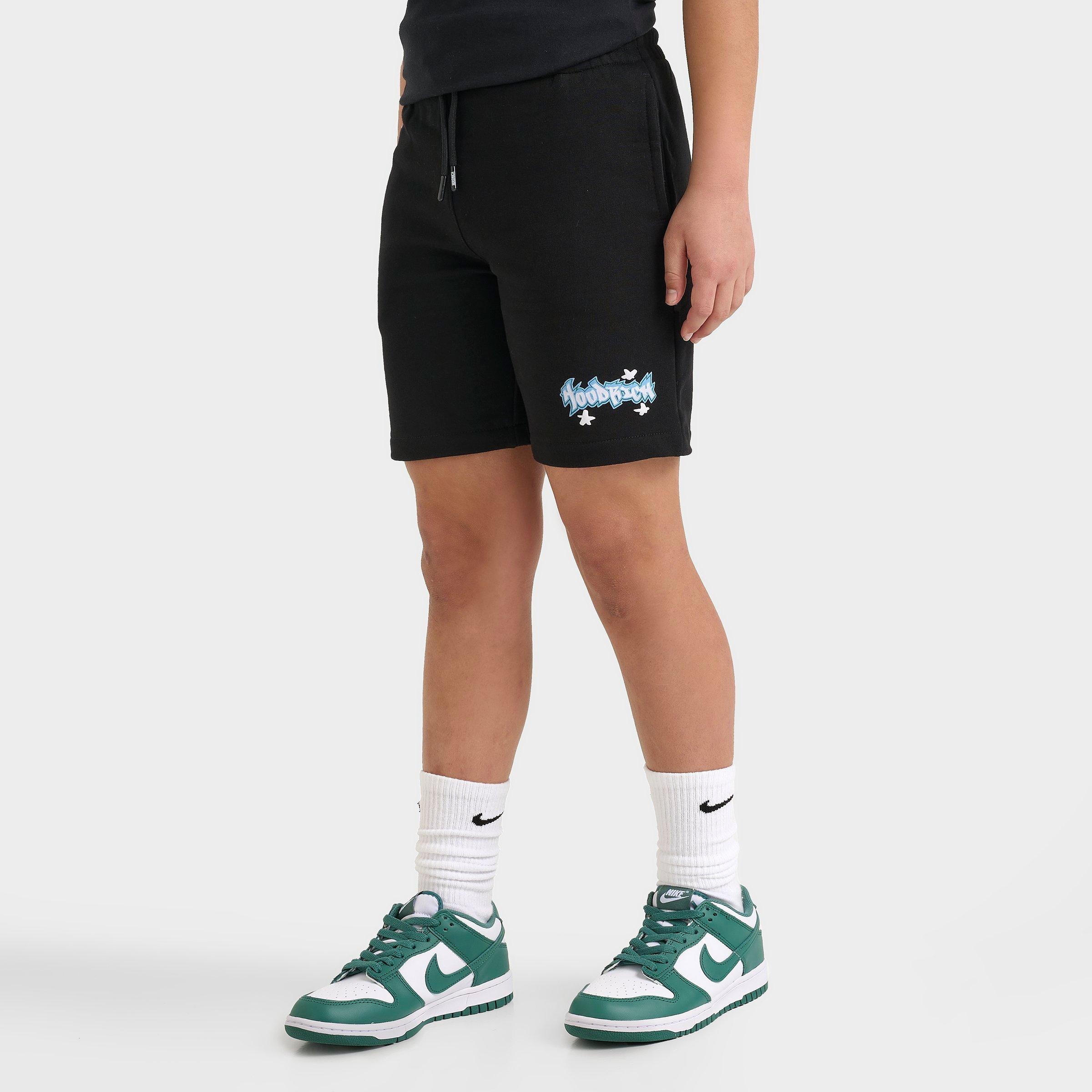 Hoodrich Kids Graffiti Shorts in Black Size: Small