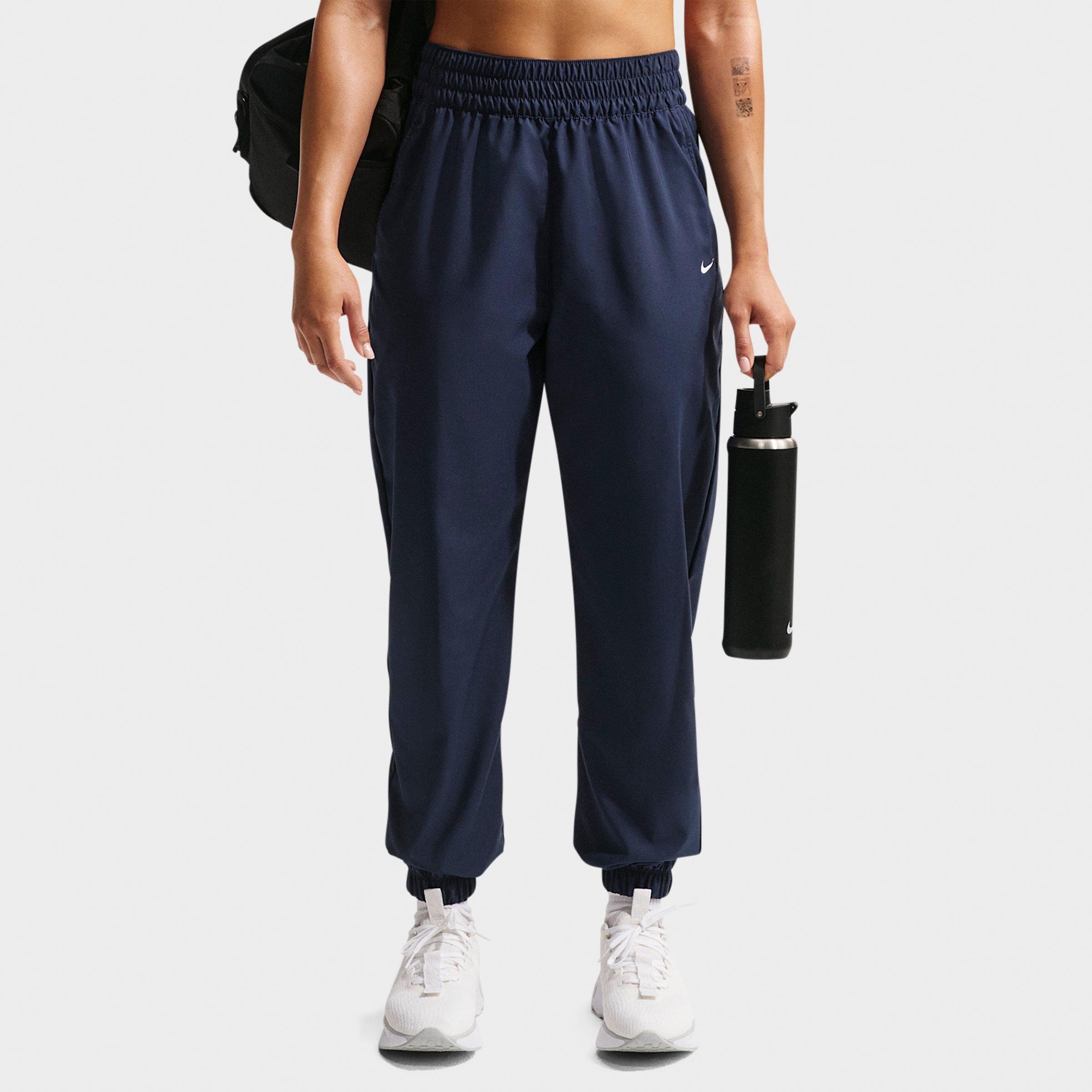 Nike Women's One Dri-FIT High-Waisted 7/8 Jogger Pants in Midnight Navy/White Size: Large