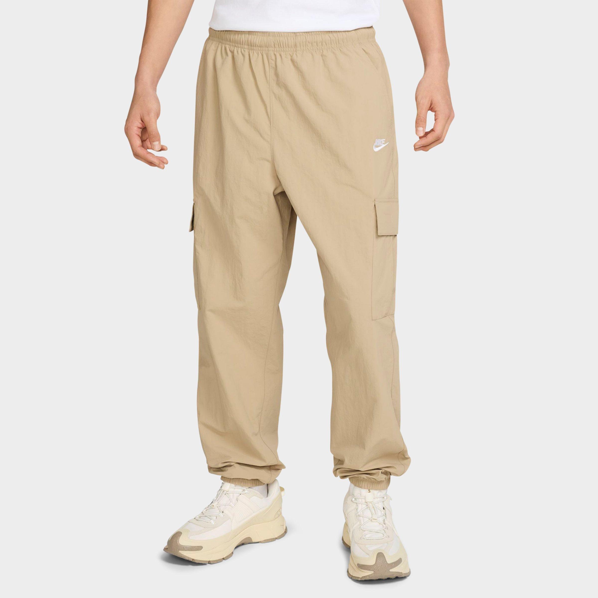 Nike Men's Club Woven Cargo Pants in Parachute Beige/White Size: Small