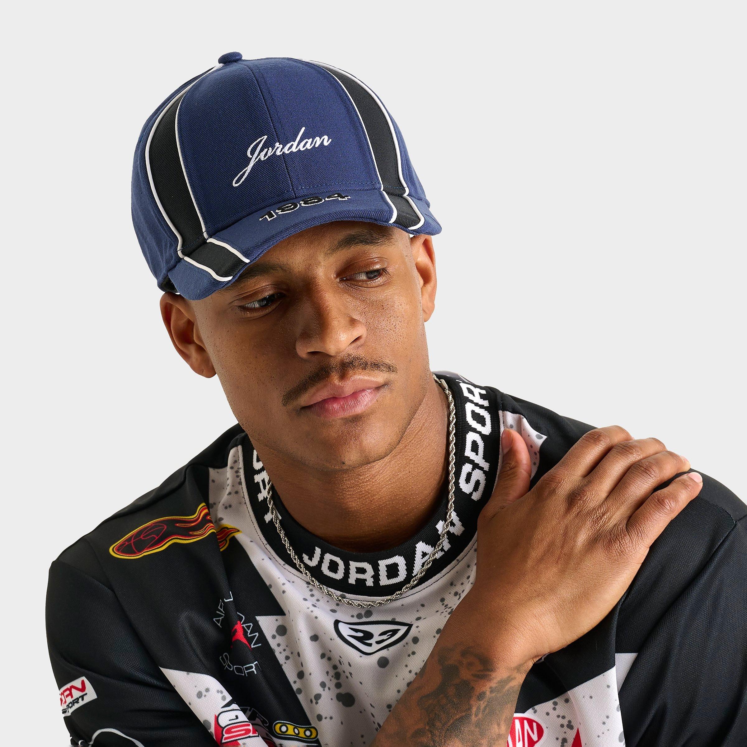 Jordan Rise Structured Snapback Hat in Midnight Navy/Black Size: Large/XL