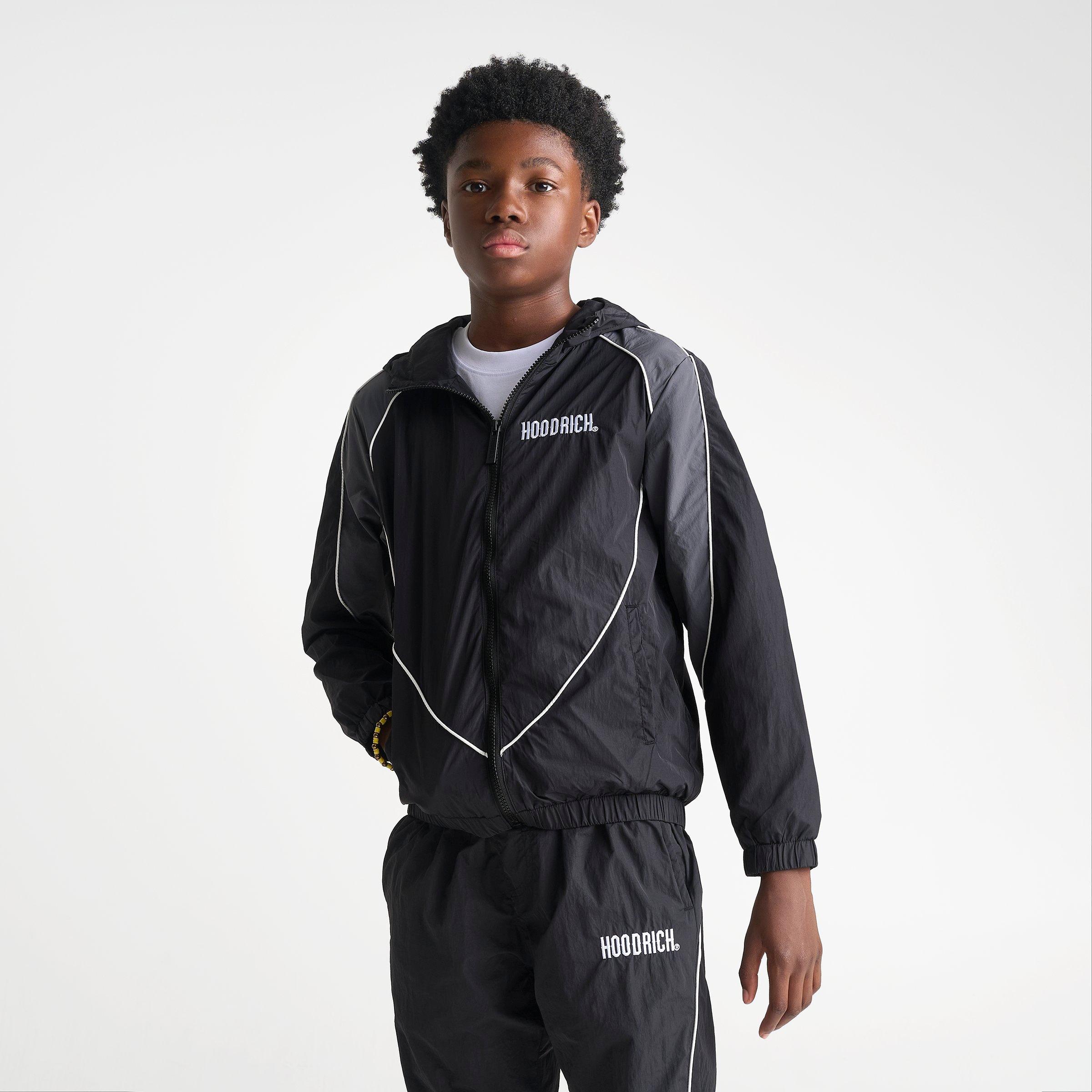 Hoodrich Big Kids AIM Woven Full-Zip Jacket in Black Size: XL