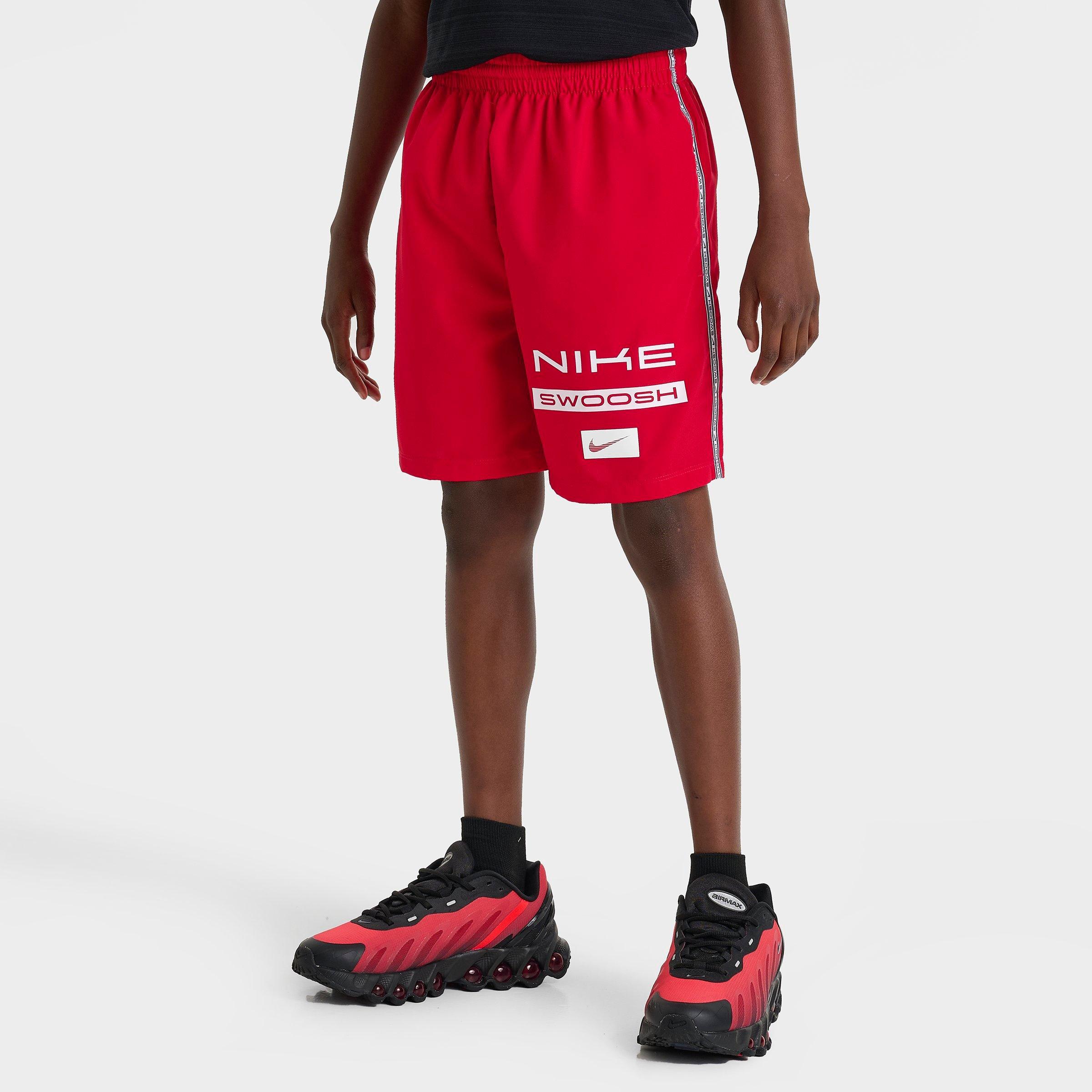 Nike Kids Multi Dri-FIT Woven Shorts in University Red/White Size: Small