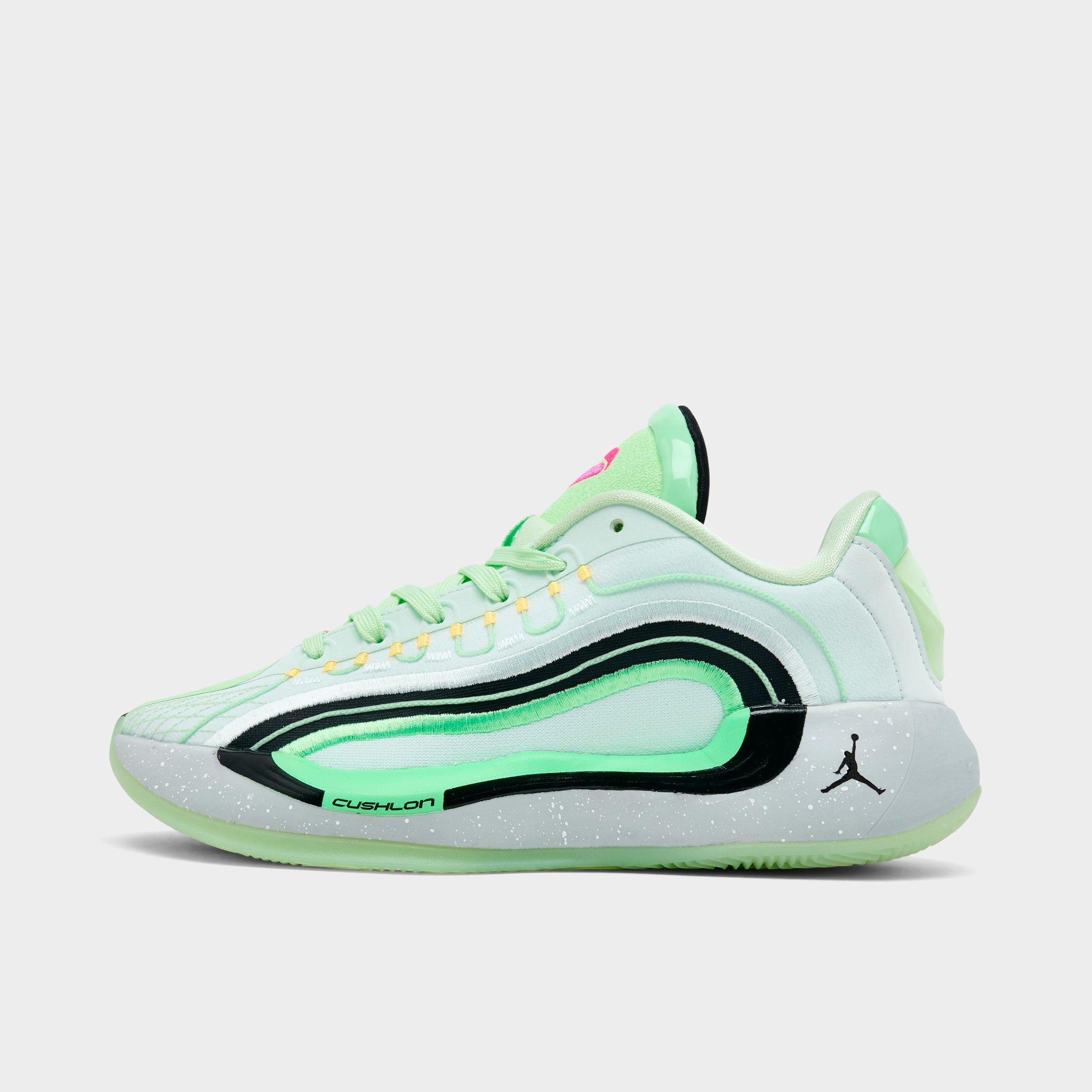 Jordan Big Kids Luka 4 Basketball Shoes in BRLY GRN/BLCK-VPR GR Size: 5.0