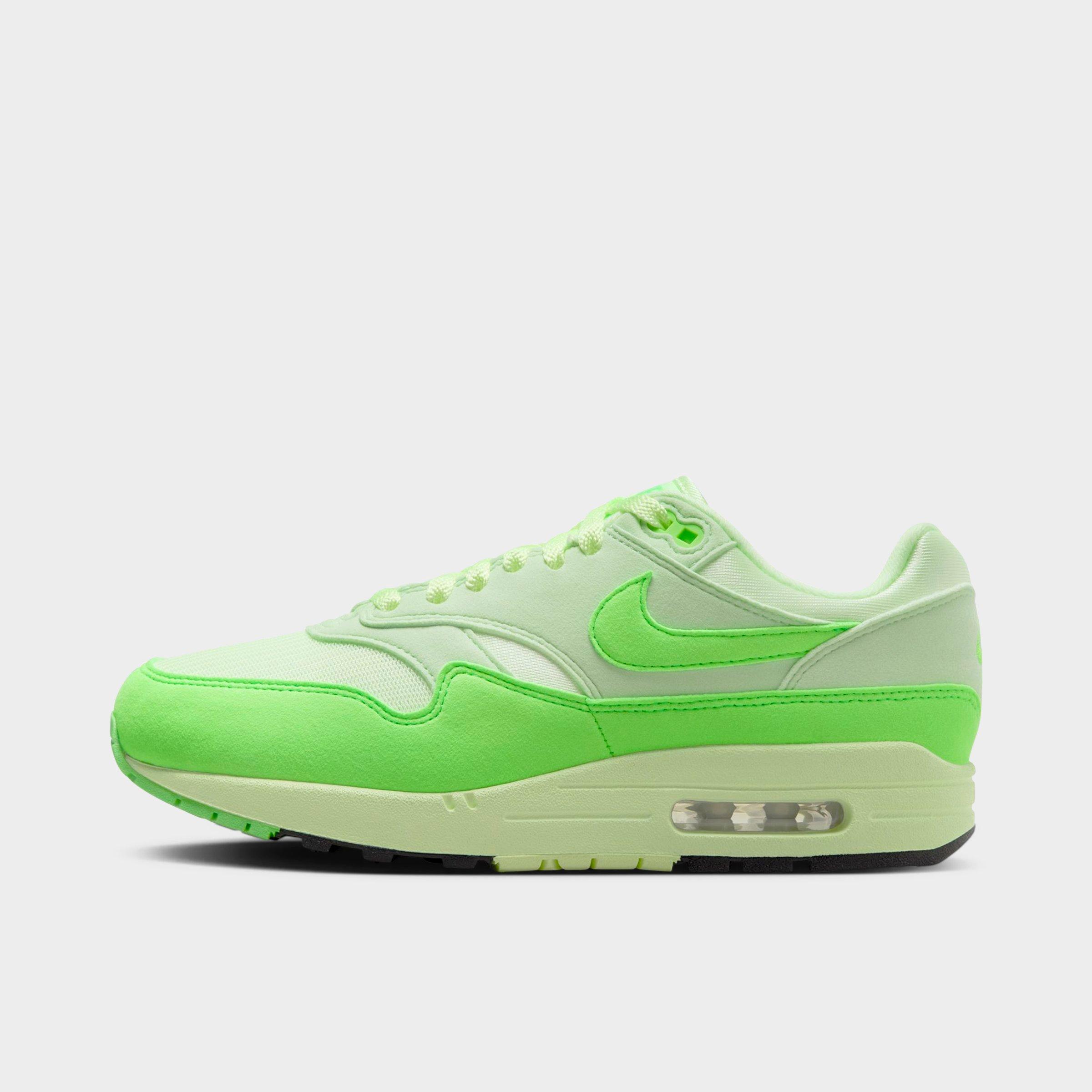 Nike Women's Air Max 1 '87 Casual Shoes in Vapor Green/Green Strike/Barely Volt Size: 7.5