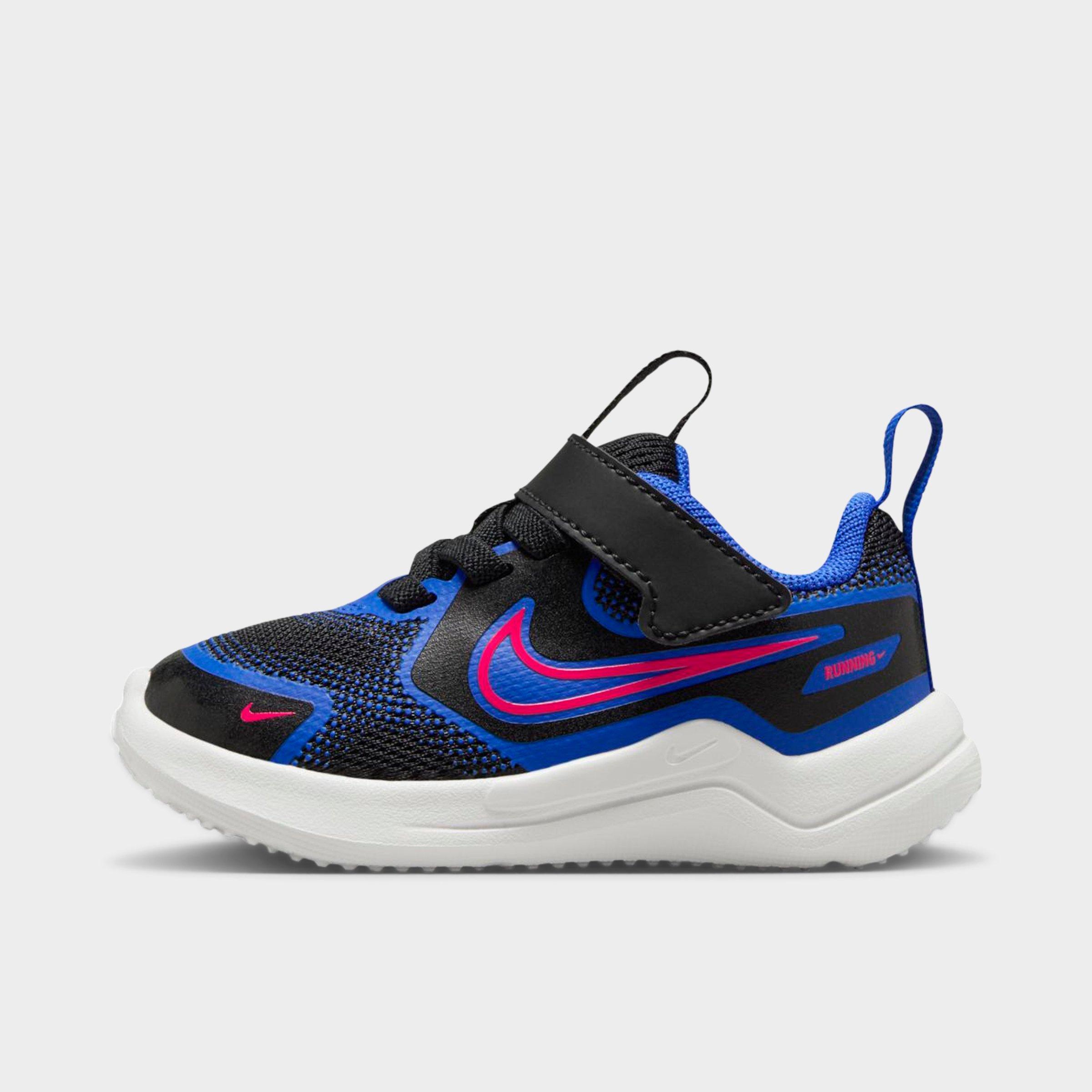 Nike Kids Toddler Cosmic Runner Stretch Lace Casual Shoes in BLK/BRT CRMSN-HYPR R Size: 2.0