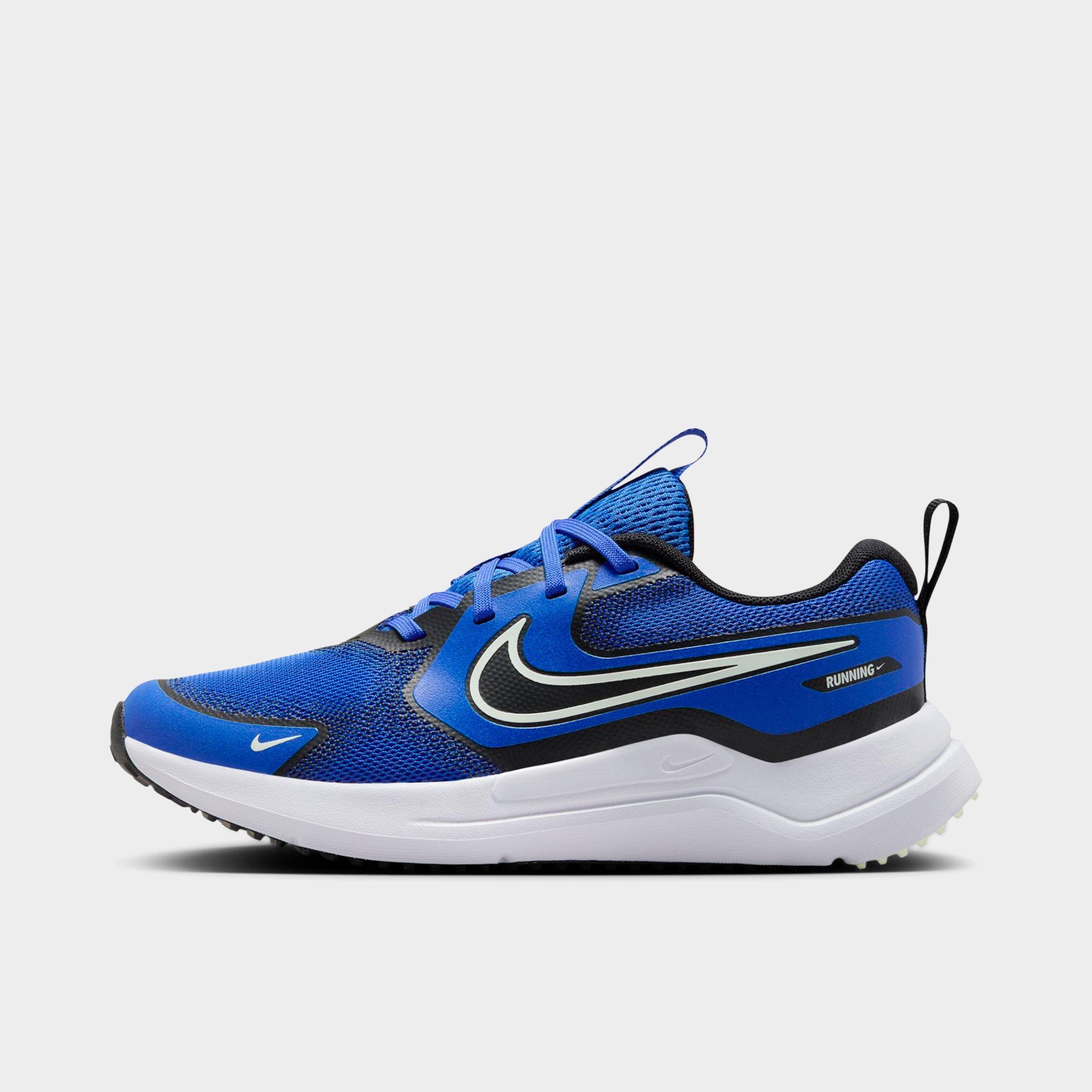 Nike Big Kids Cosmic Runner Running Shoes in HYPER ROYAL/VOLT TIN Size: 3.5