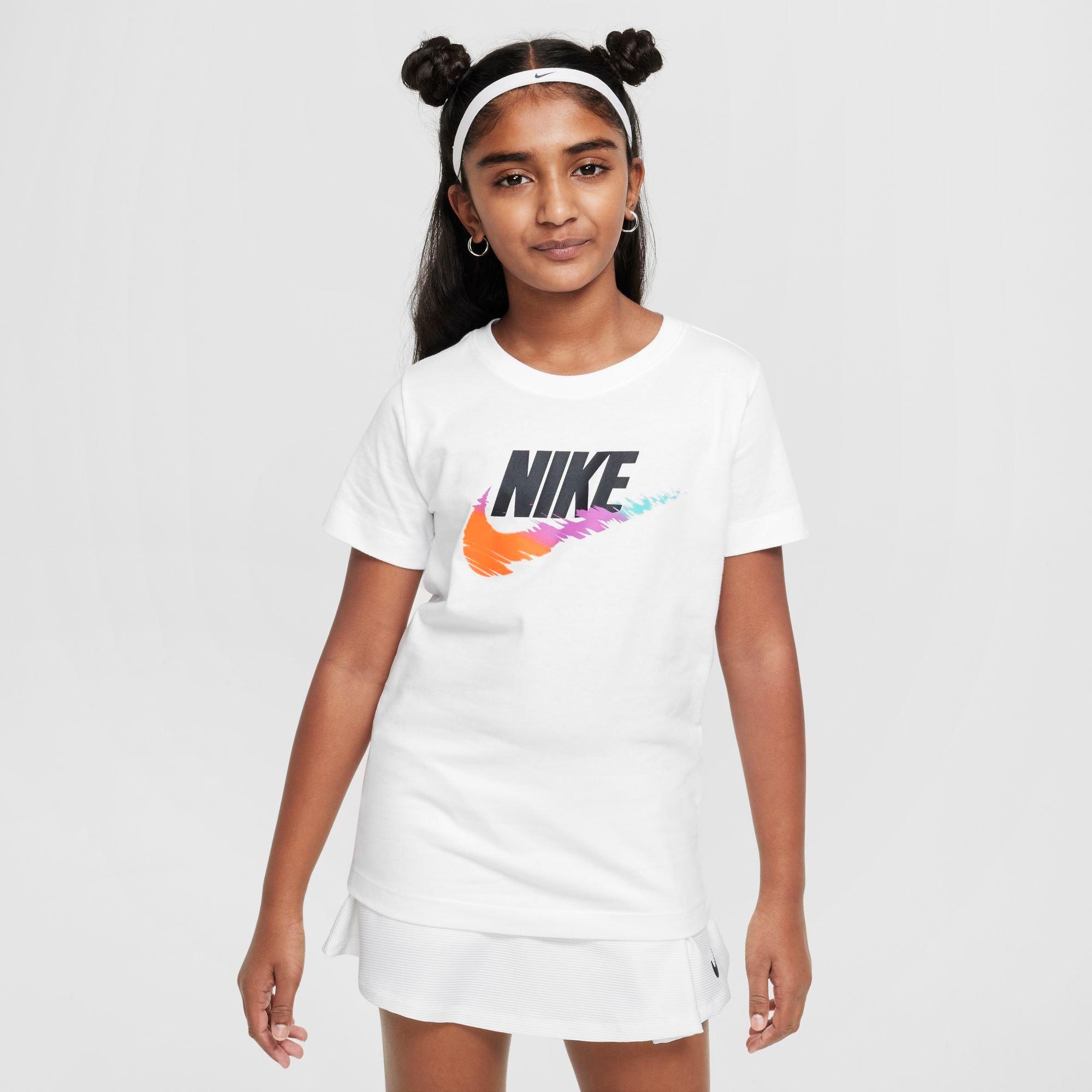 Nike Big Kids Sportswear Futura Glitch T-Shirt in Black Size: Small
