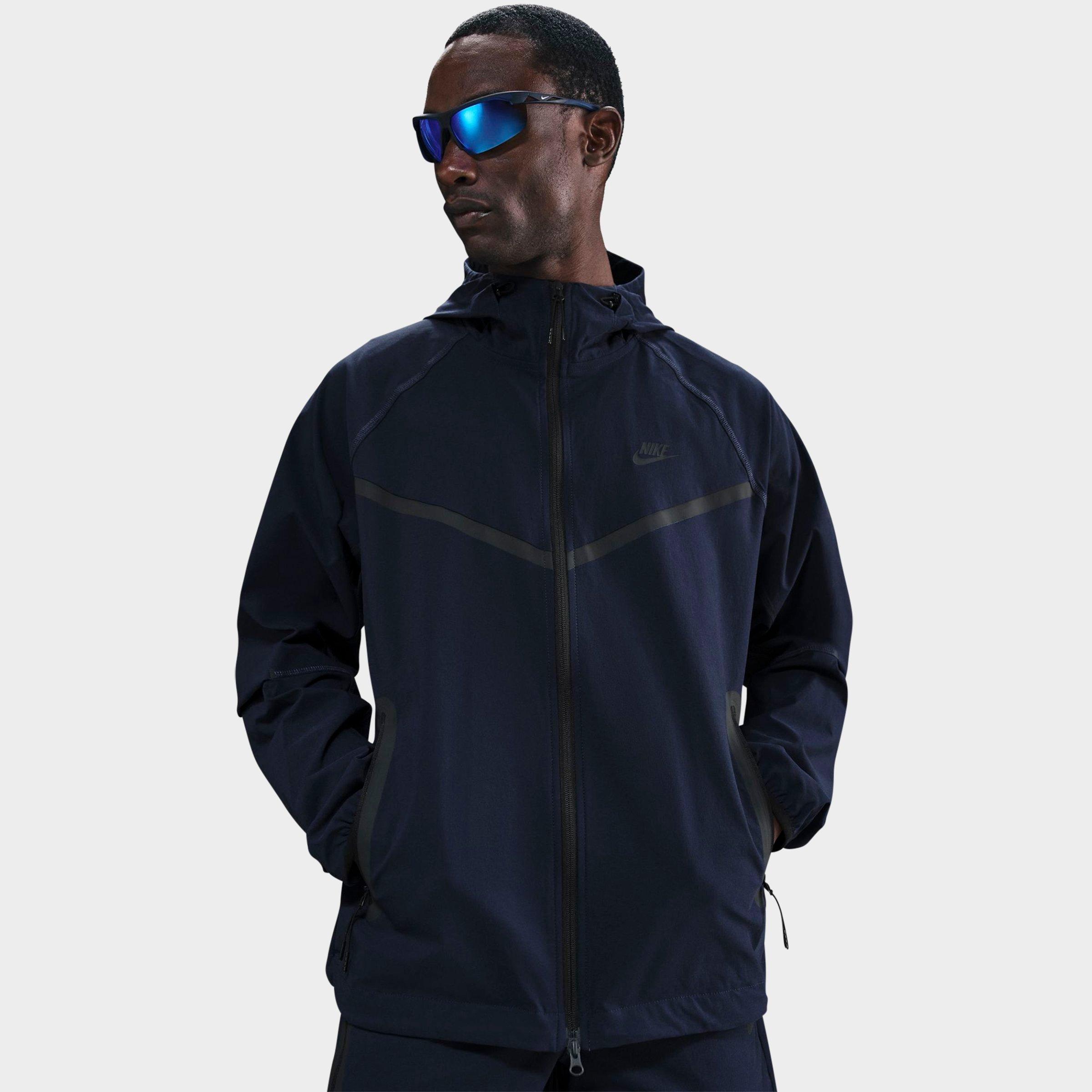 Nike Men's Tech Windrunner Woven Full-Zip Jacket in Obsidian/Black Size: Small