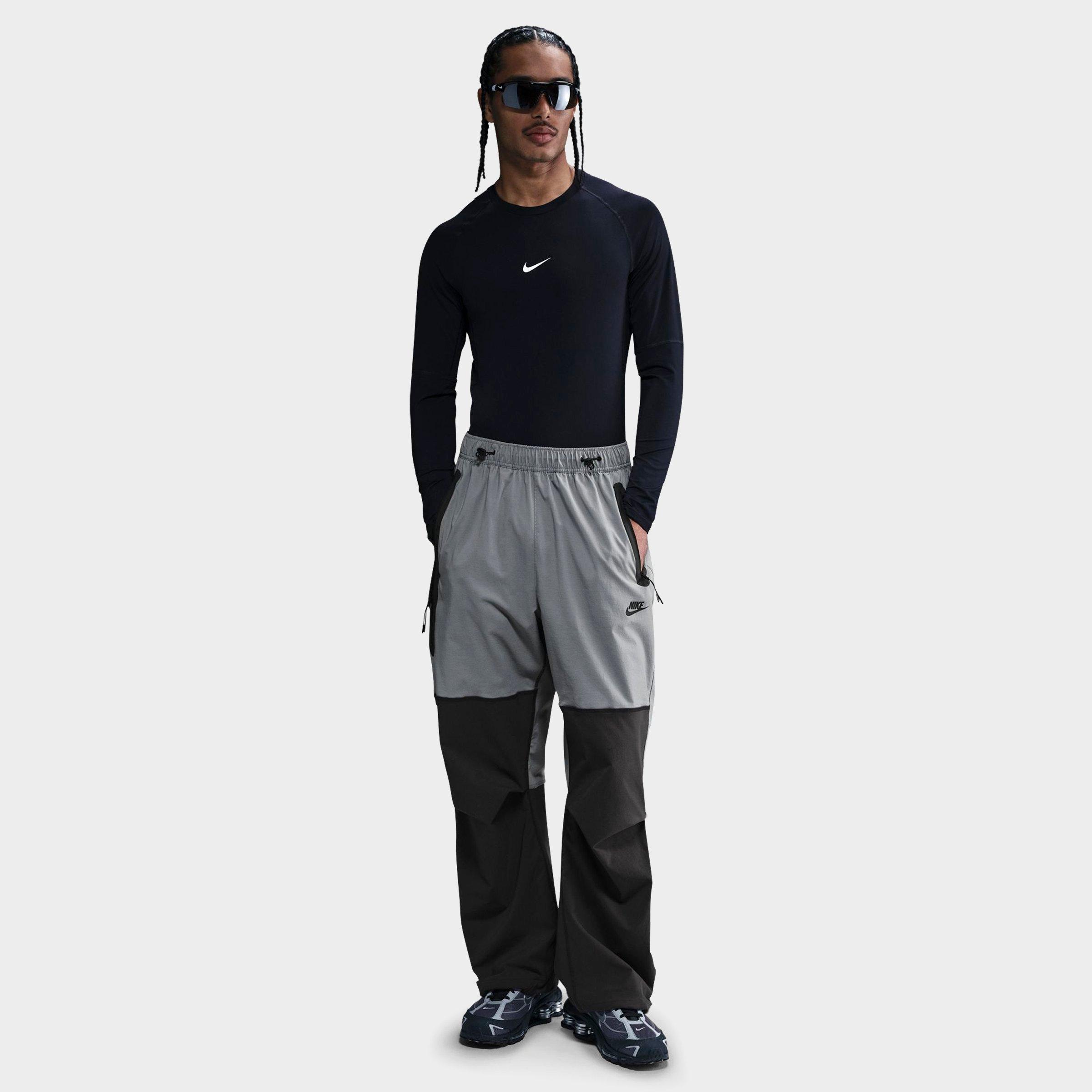 Nike Men's Tech Woven Oversized Pants in Cool Grey/Anthracite/Black Size: XS