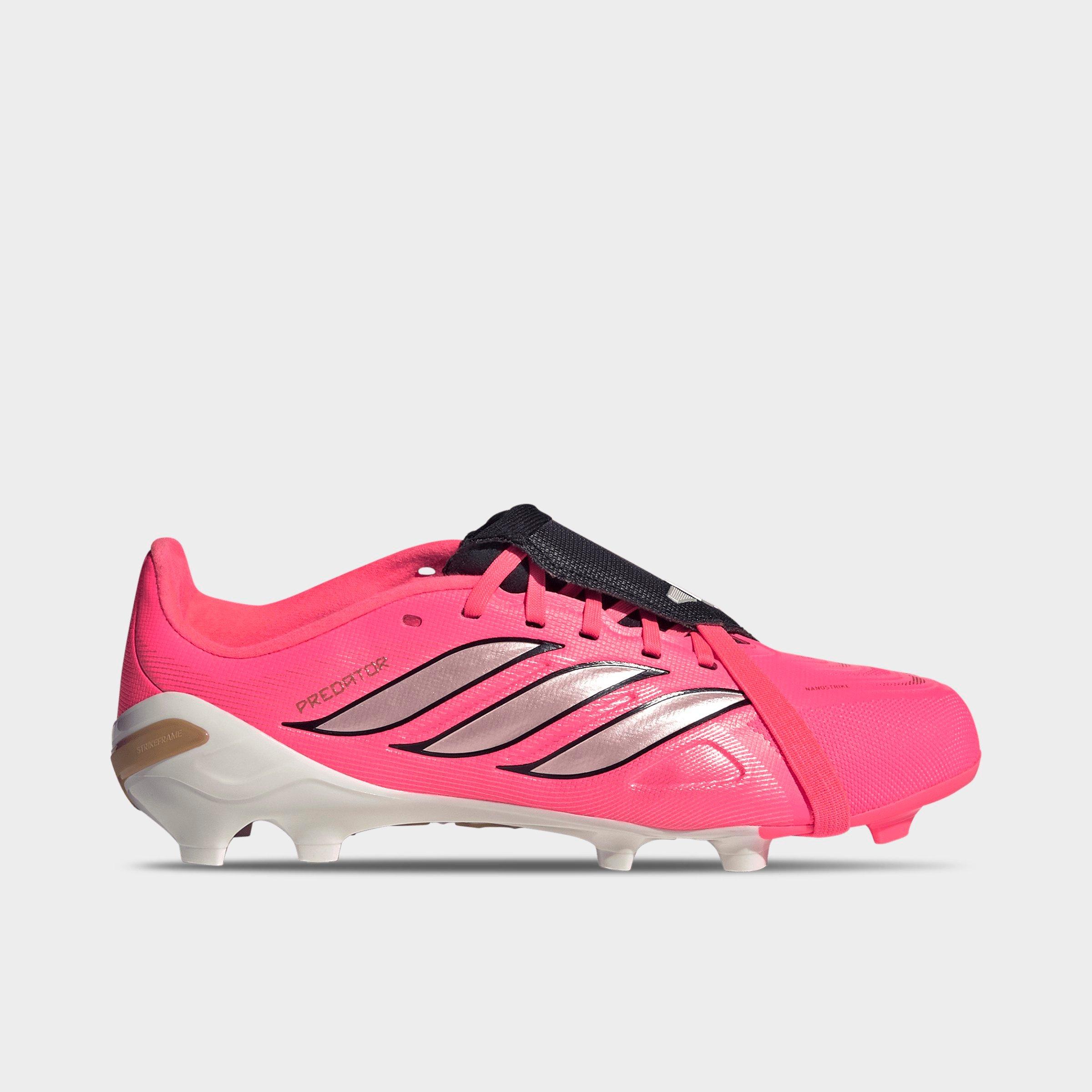 adidas Little Kids and Little Kids and Big Kids Predator League Fold-Over Tongue Firm Ground Soccer Cleats in Solar Turbo/Thermal Chrome/core black Size: 3.0