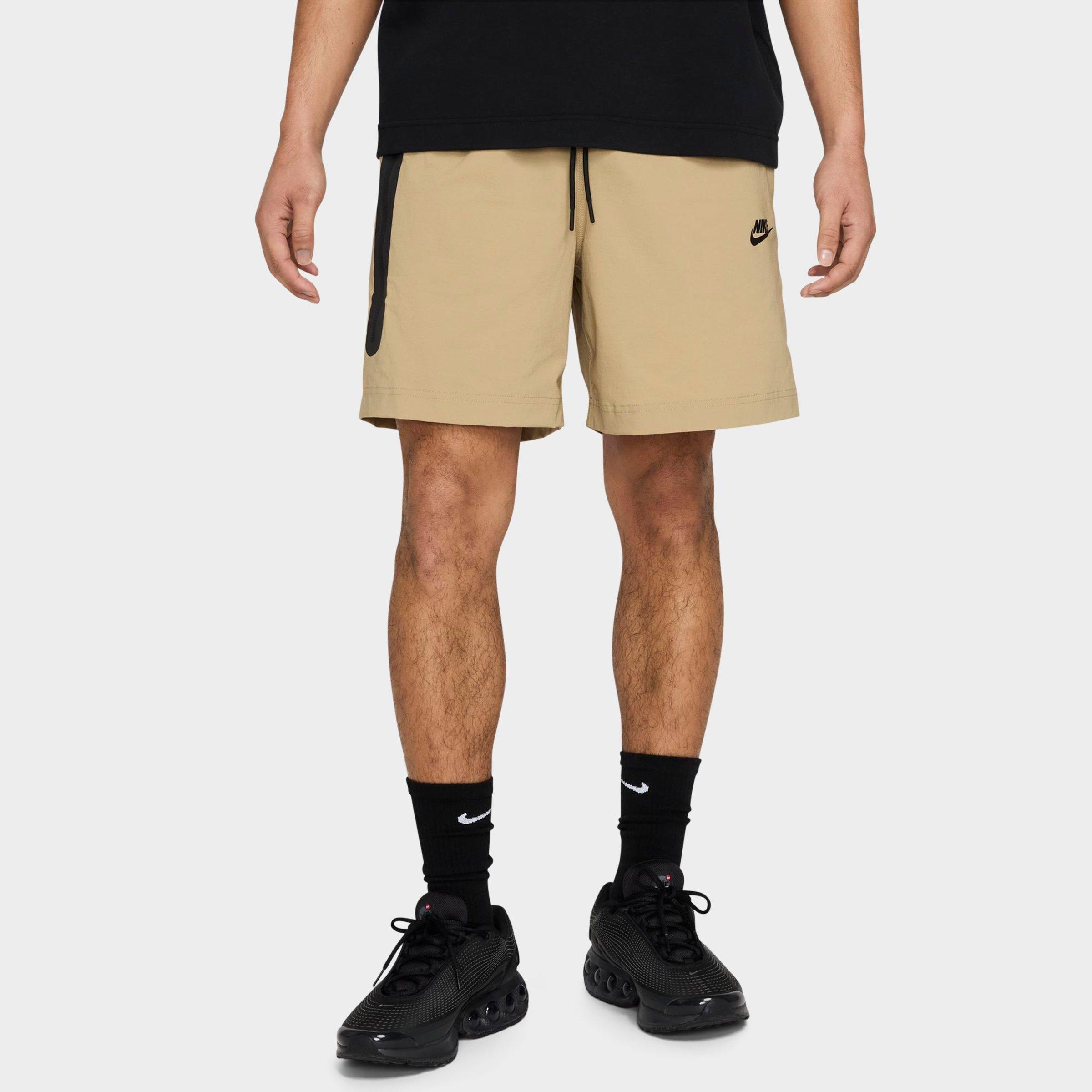 Nike Men's Tech 6" Woven Shorts in PARACHUTE BEIGE/BLAC Size: XS