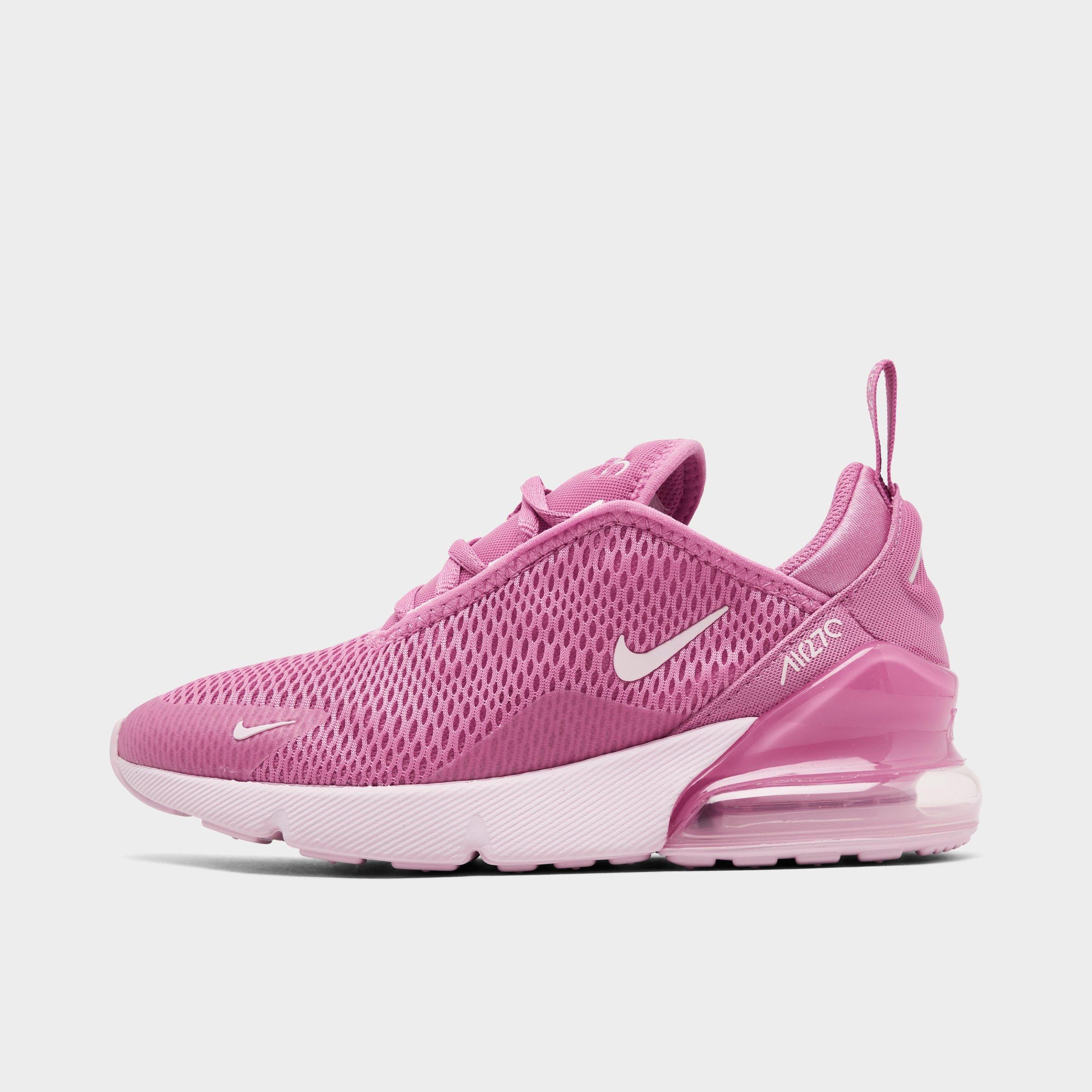 Nike Girls Little Kids Air Max 270 Casual Shoes in Magic Flamingo/Pink Foam Size: 1.5