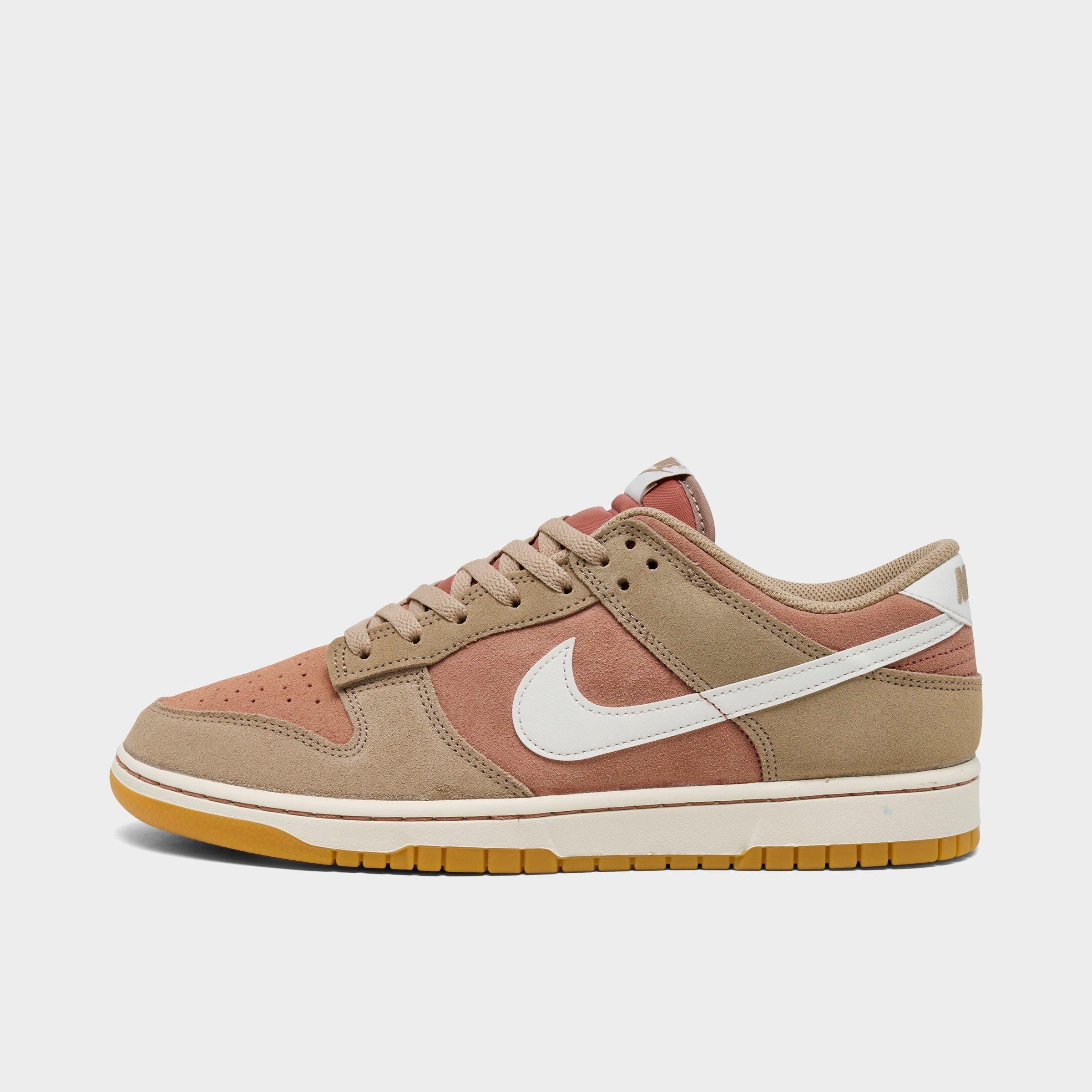 Nike Men's Dunk Low Retro SE Casual Shoes in Hemp/Terra Blush/Gum Light Brown Size: 8.0