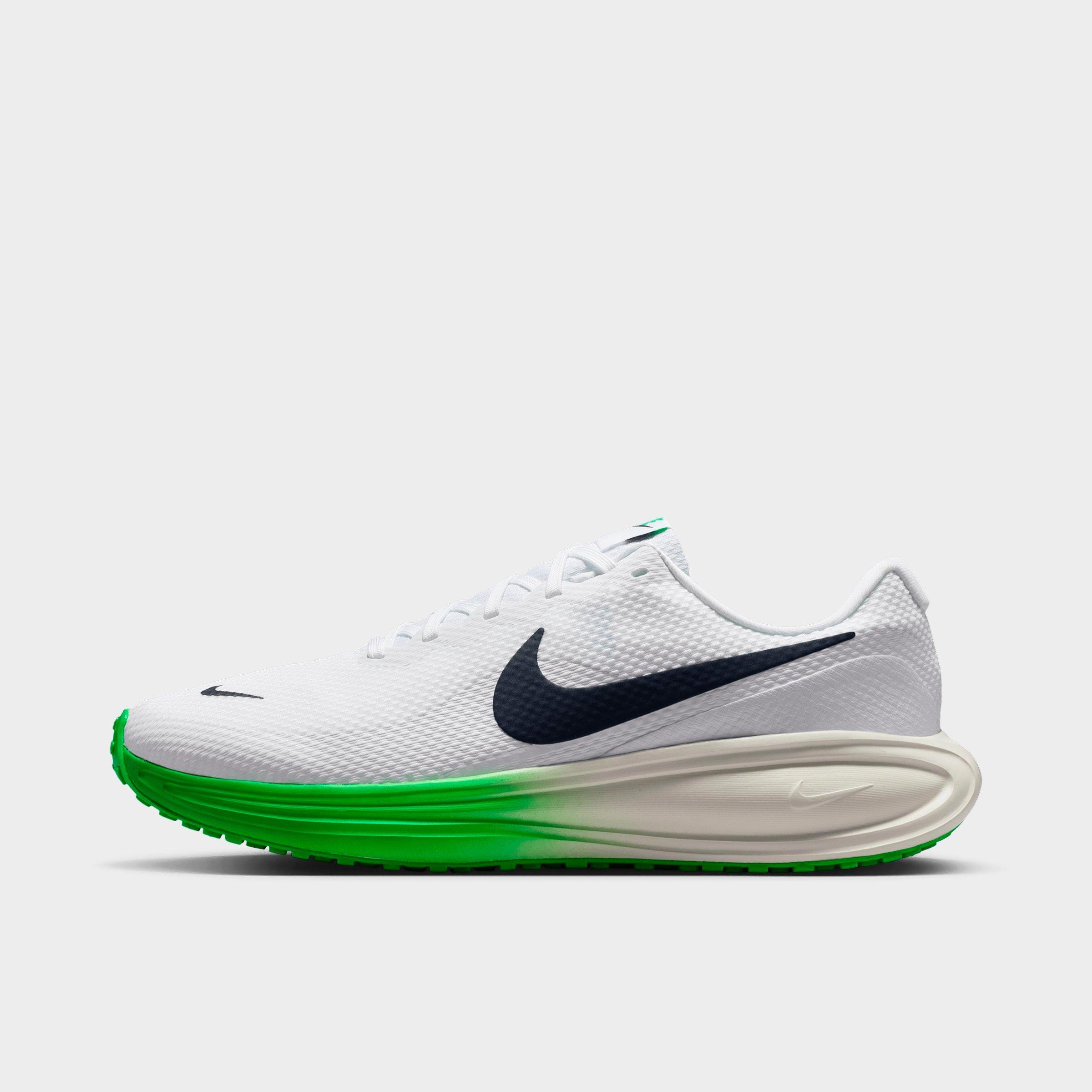 Nike Men's Revolution 8 Running Shoes (Extra Wide Width) in White/Green Spark/Summit White Size: 9.5