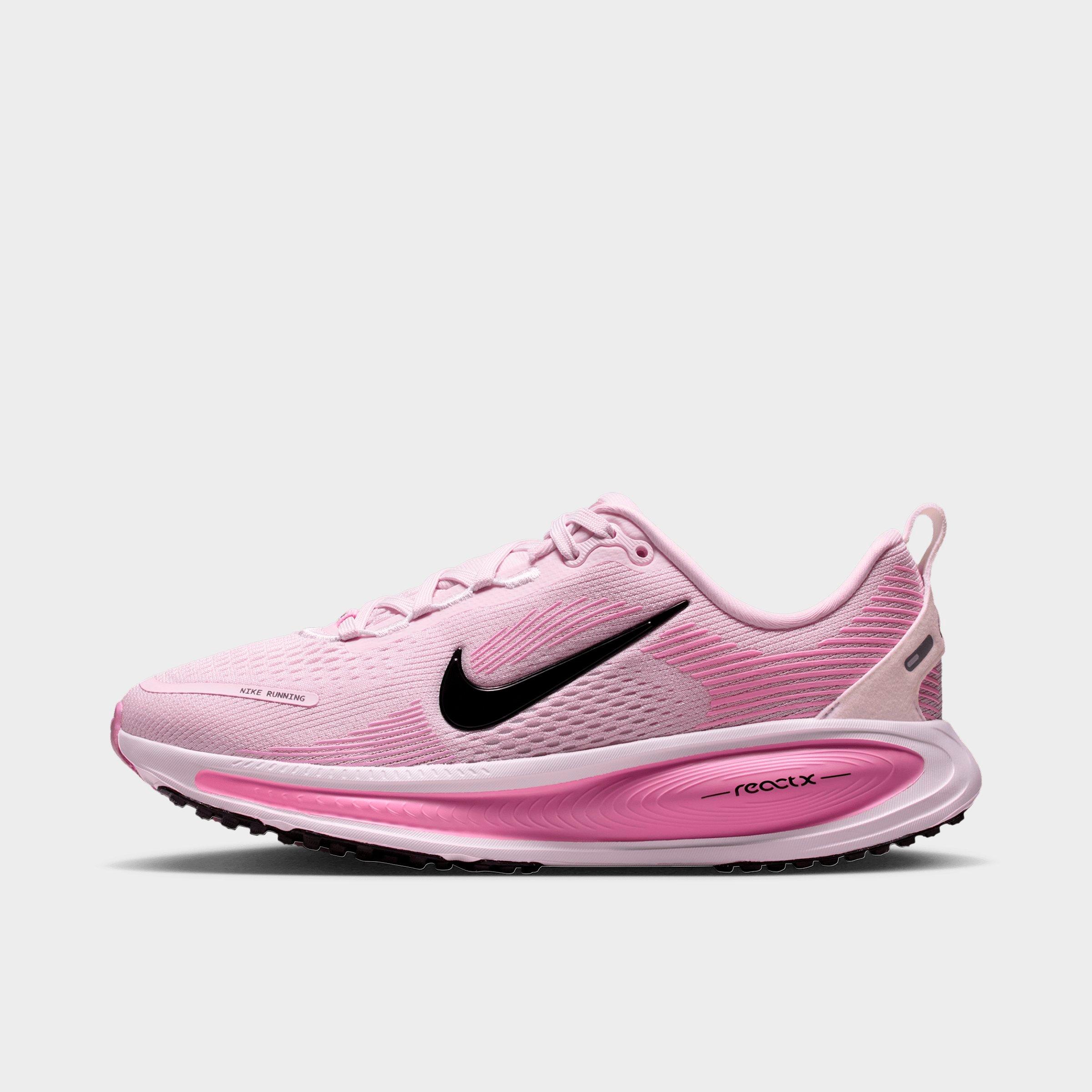 Nike Big Kids Vomero 18 Running Shoes in Bleached Lilac/Black/Light Magenta Size: 3.5