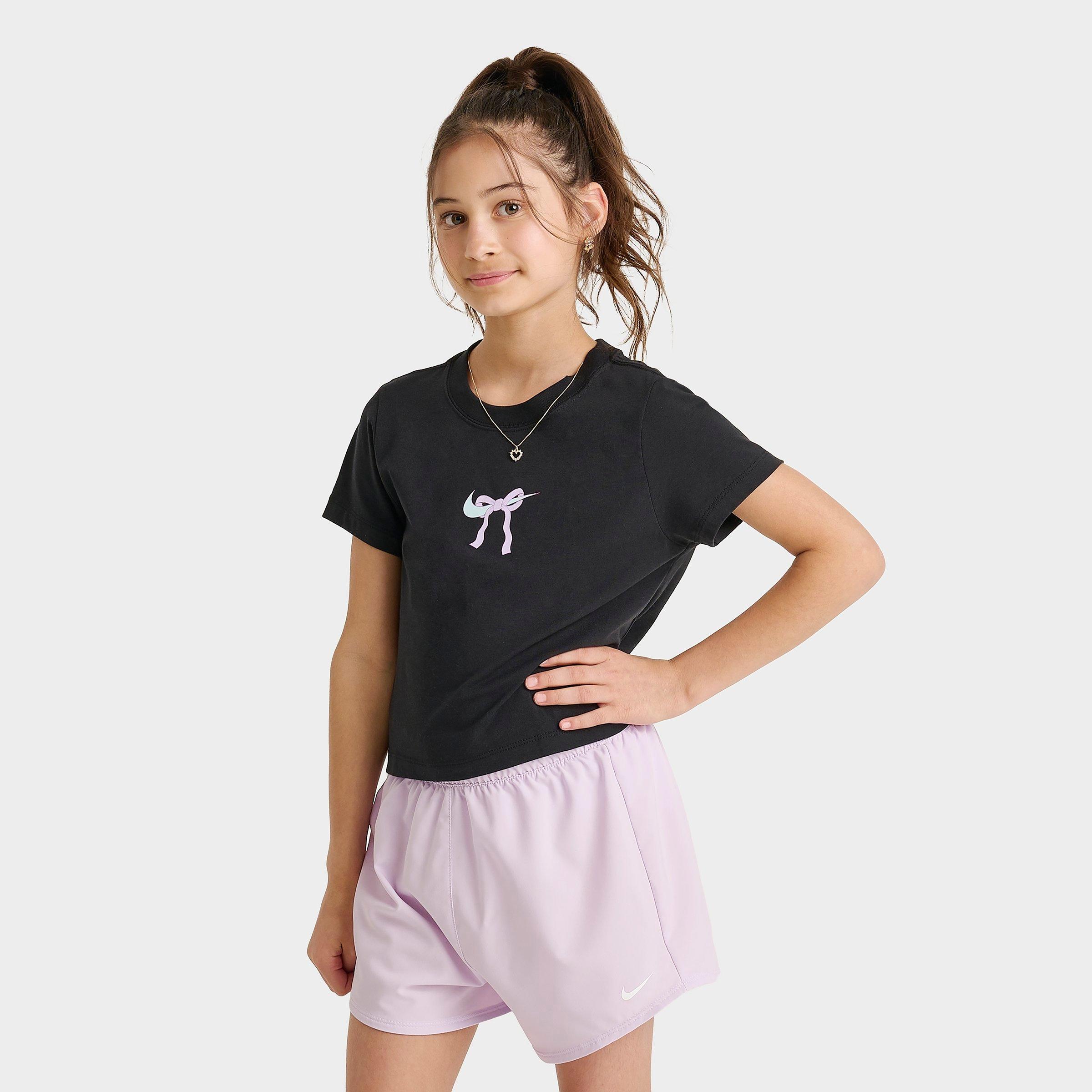 Girls' Nike Slim Bow Cropped T-Shirt