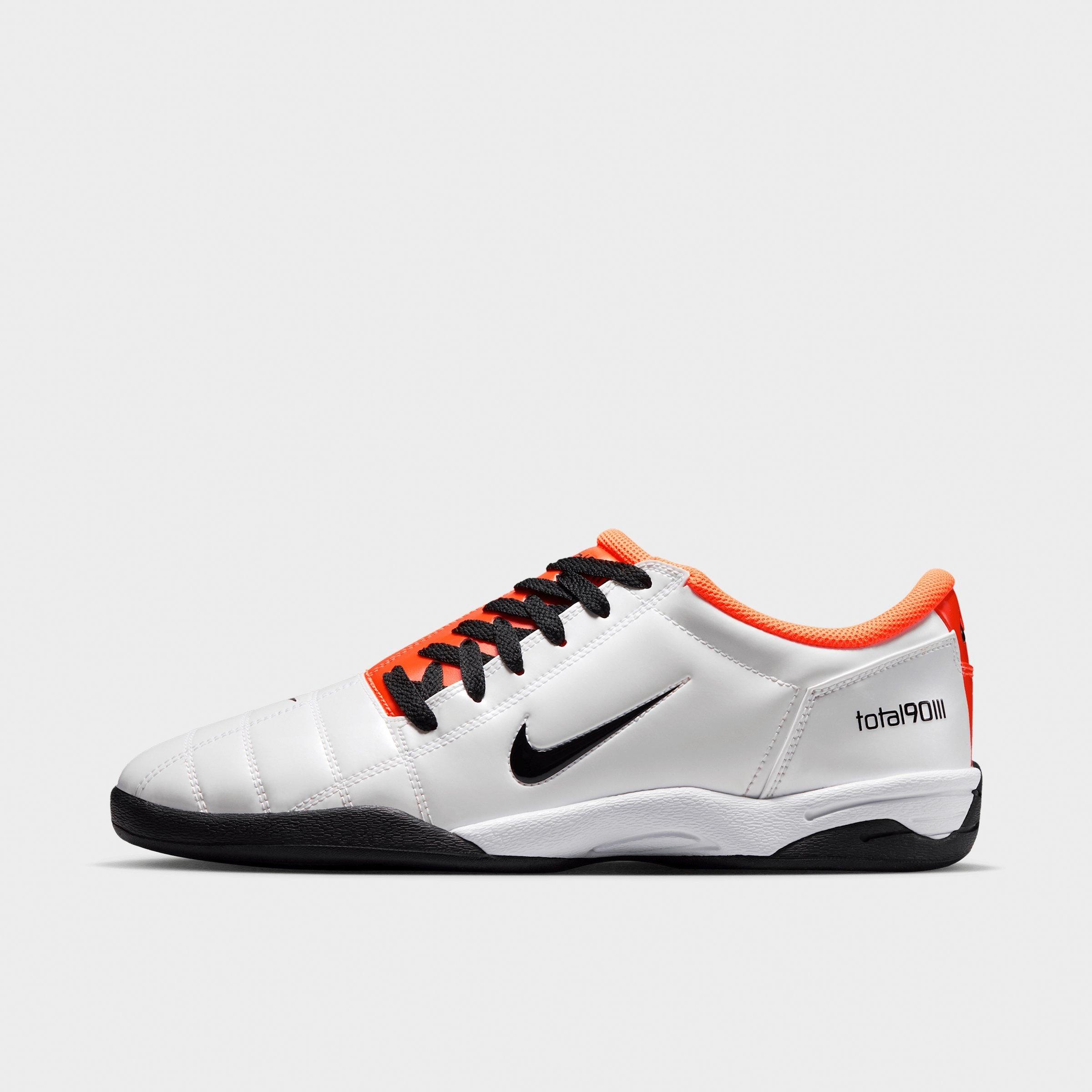 Nike Men's Total 90 Casual Shoes in White/Total Orange/Black Size: 10.5