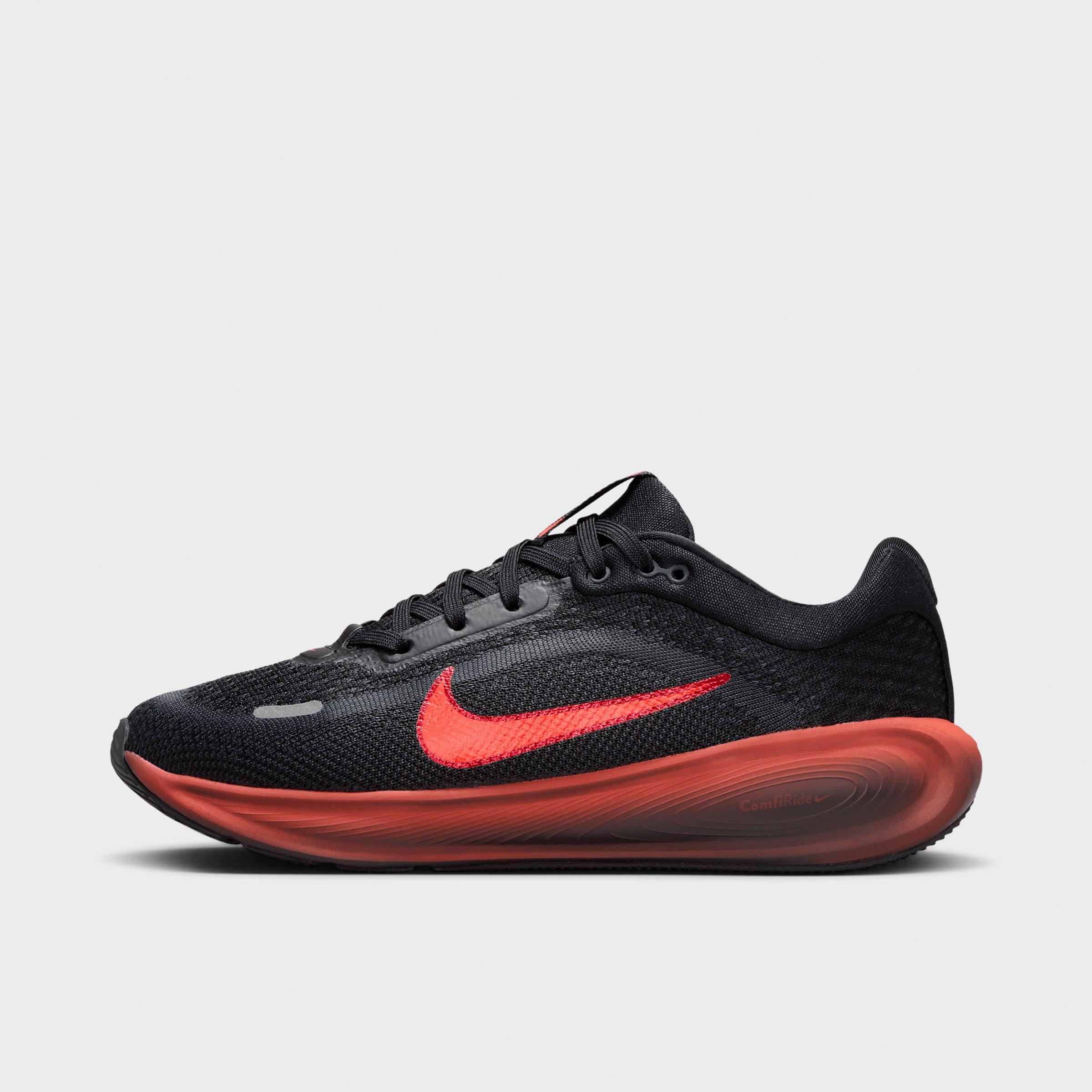 Nike Big Kids Stellar Ride Running Shoes in Black/Cool Grey/University Red Size: 5.0
