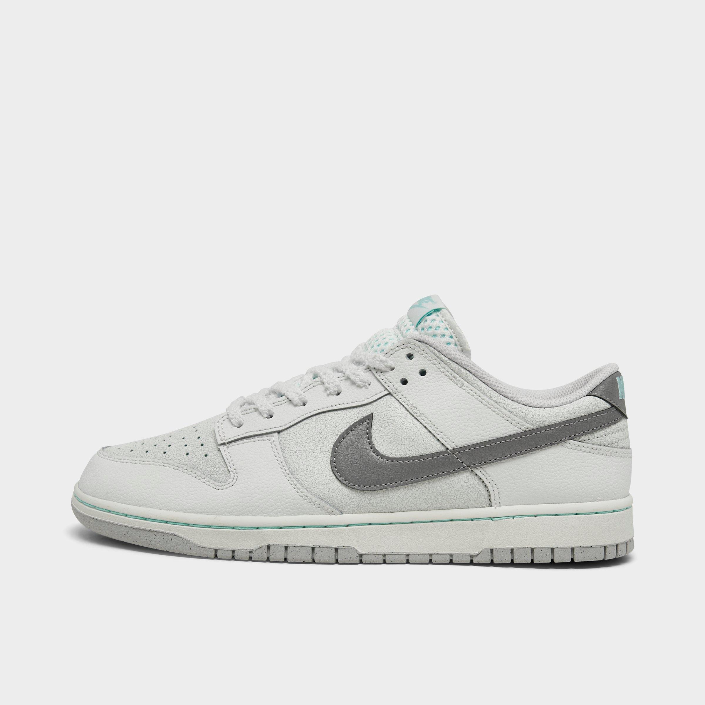 Nike Men's Dunk Low Retro SE Casual Shoes in SMMT WHT/MTLC SLVR-G Size: 7.5