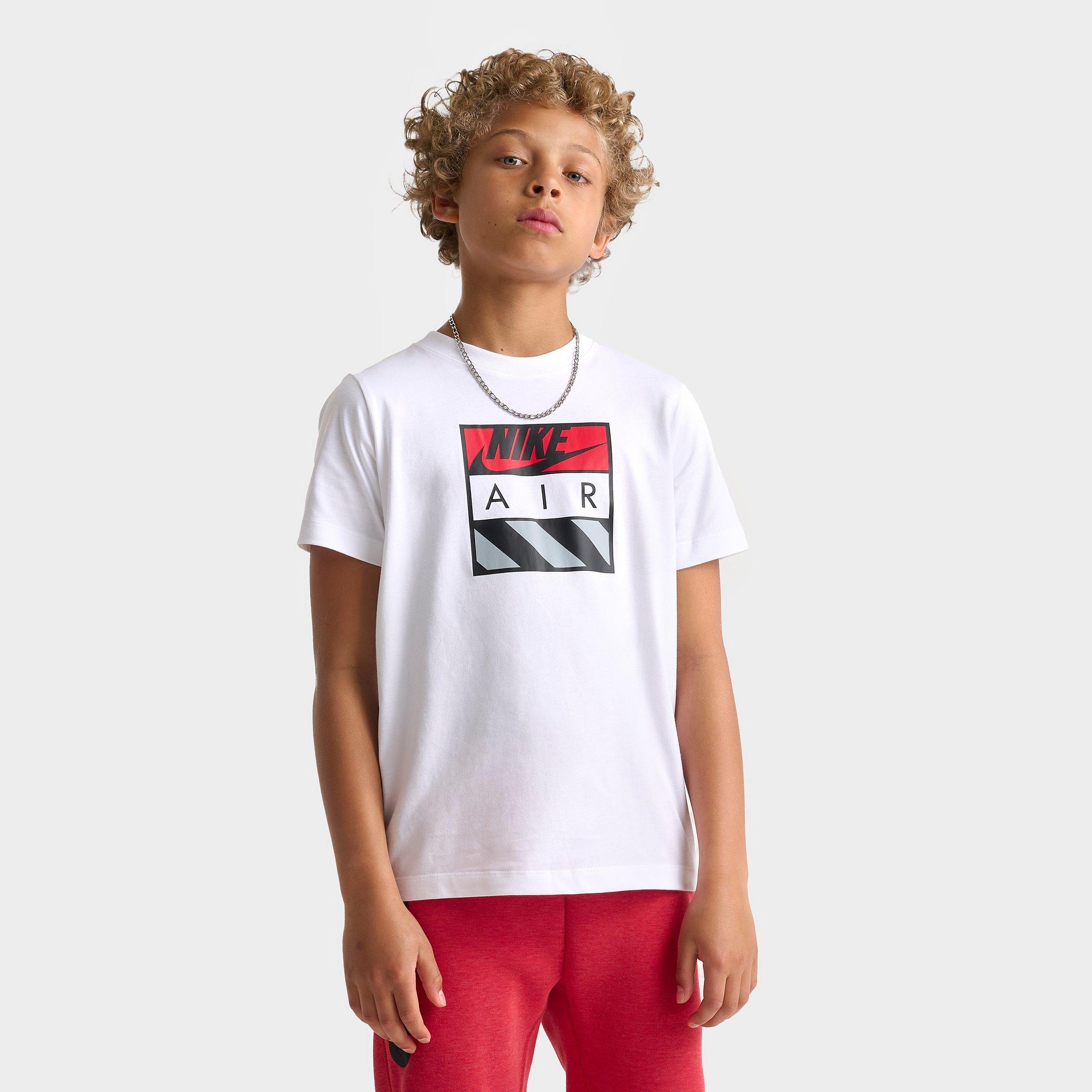 Nike Kids AIR T-Shirt in WHITE Size: Small