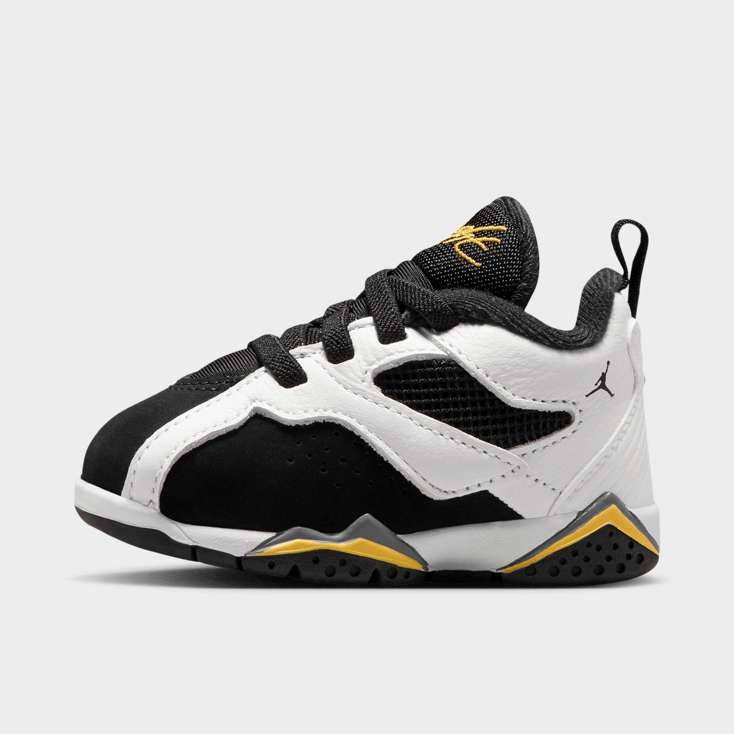 Jordan Kids Toddler Air MVP 92 Basketball Shoes in White/Black/Dark Blue Grey Size: 5.0