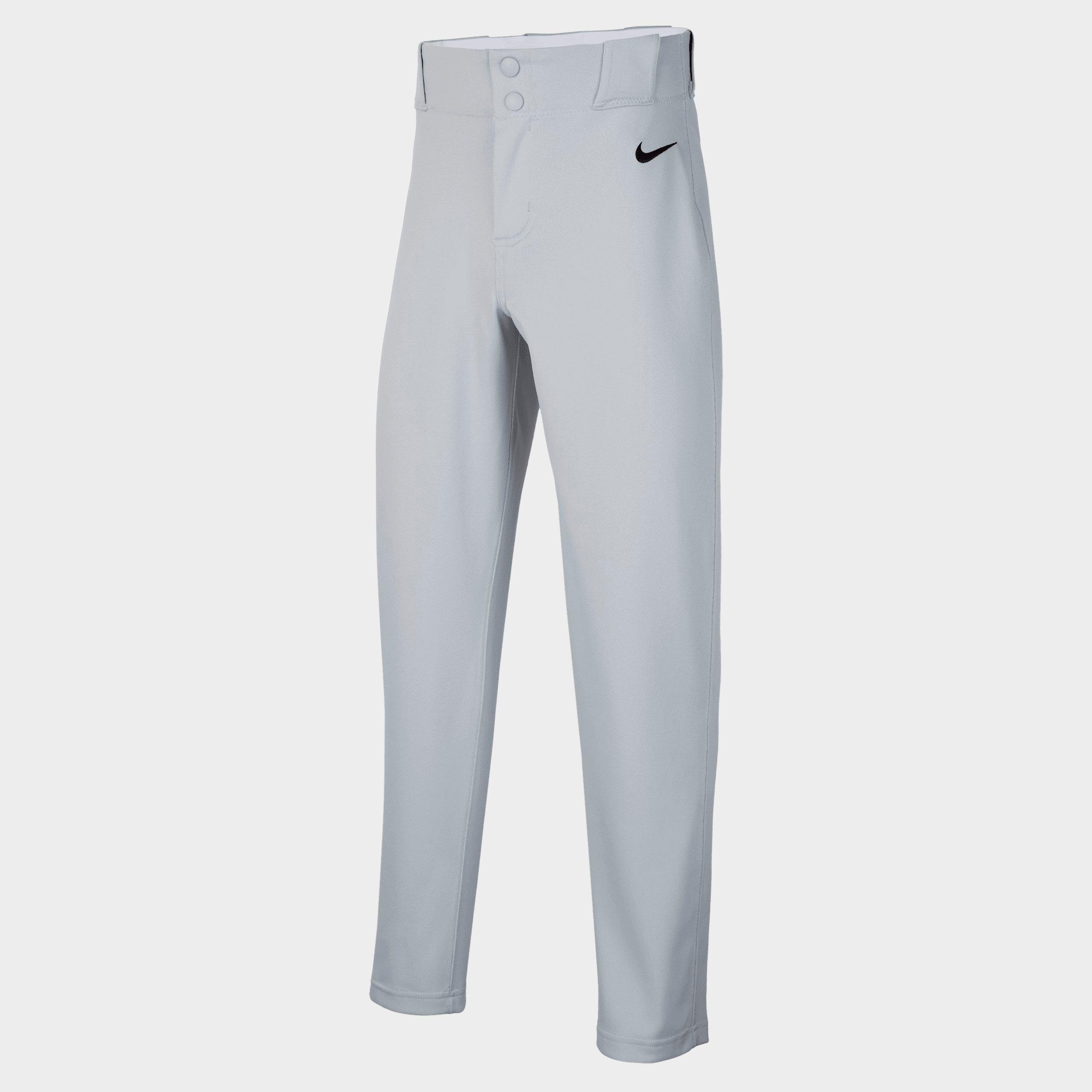 Nike Big Kids Vapor Select 2 Baseball Pants in Wolf Grey/Black Size: Small