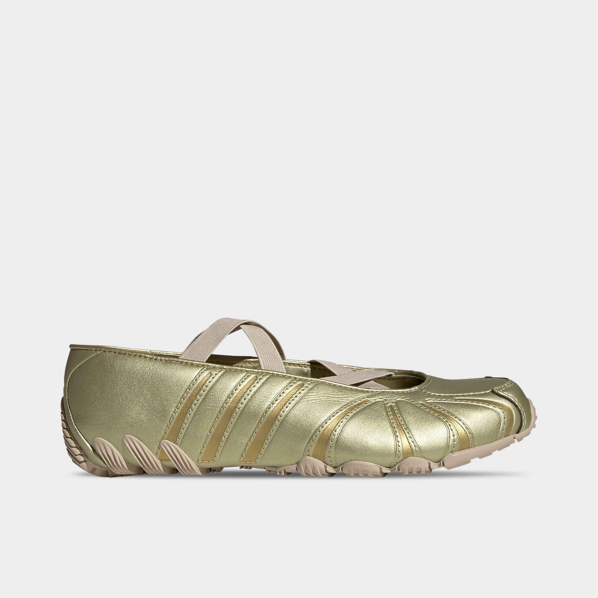 adidas Women's Originals Ghost Sprint Metallic Leather Ballet Shoes in Gold Metallic/Gold Metallic/Crystal Linen Size: 5.0