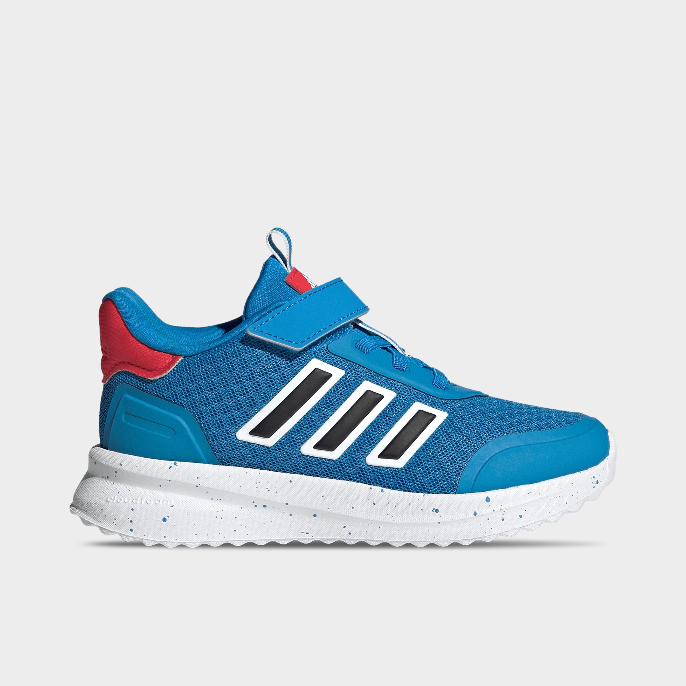adidas Little Kids X_PLR Path Hook-And-Loop Stretch Lace Casual Shoes in Bright Blue/White/Pure Ruby Size: 2.5