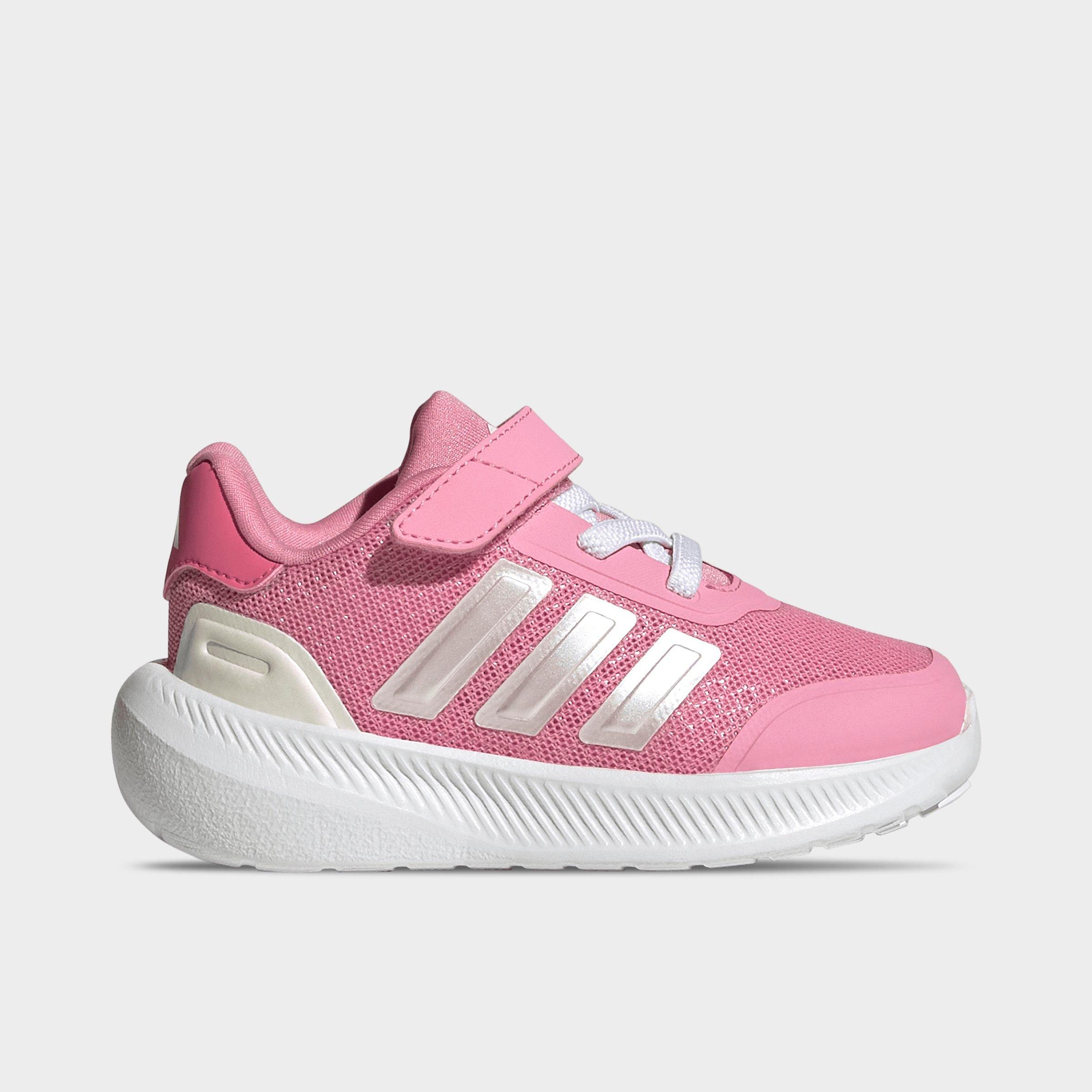 adidas Girls Toddler X_PLR Path Hook-And-Loop Stretch Lace Casual Shoes in St Tropic Bloom/Zero Metallic/Pink Fusion Size: 7.0
