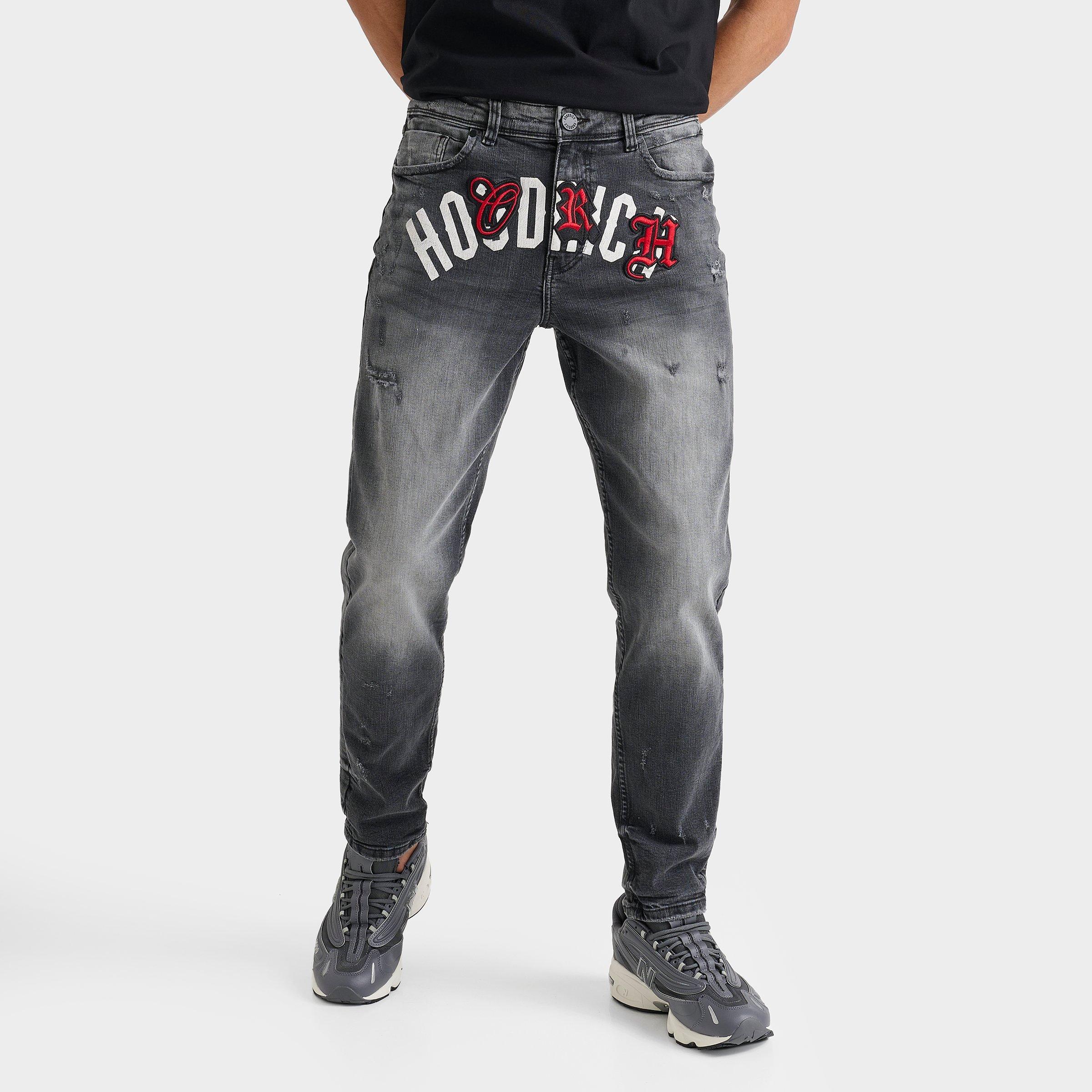 Hoodrich Men's OG Shadow Slim Denim Jeans in Grey Wash Size: 32