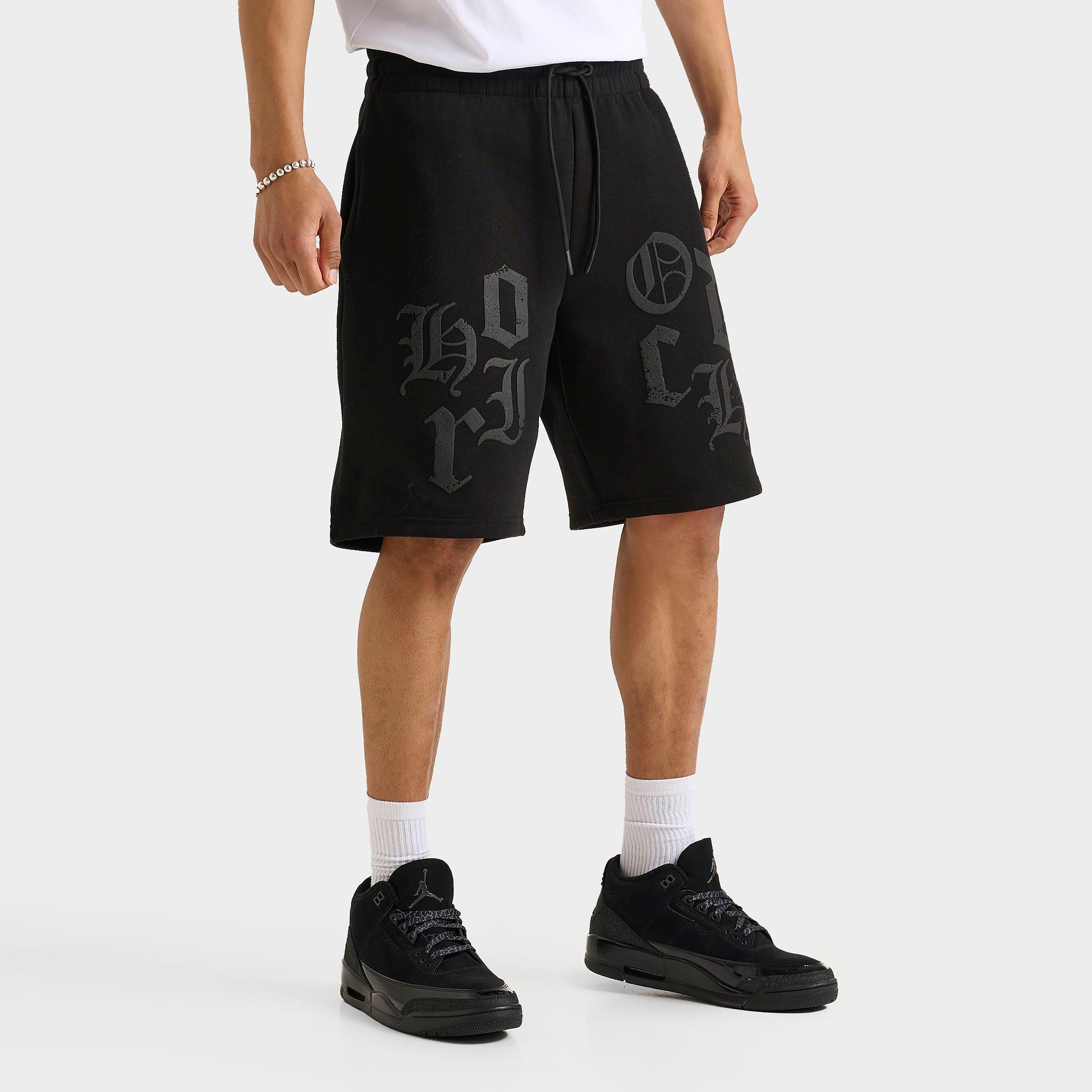 Hoodrich Men's Crown Graphic Fleece Shorts in Black Size: Small